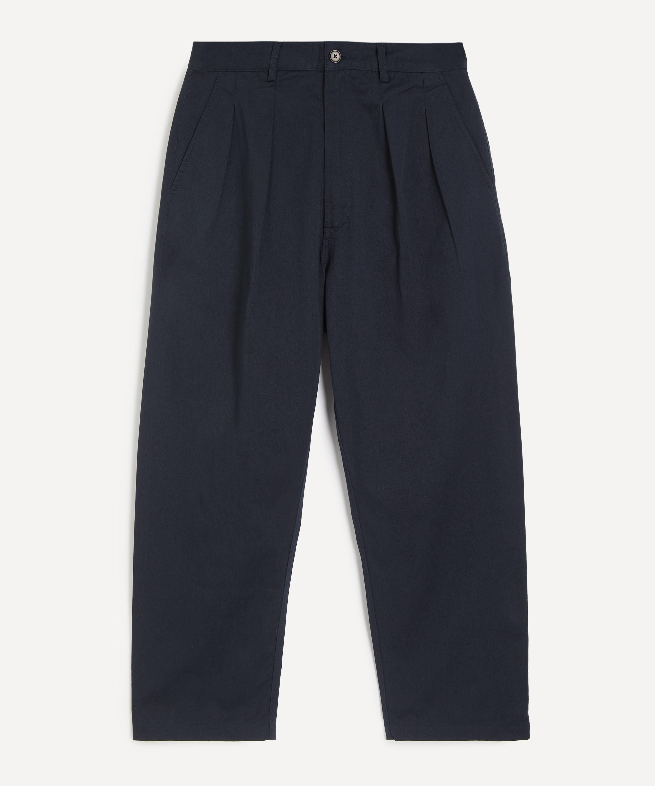 Universal Works - Navy Twill Double-Pleat Trousers