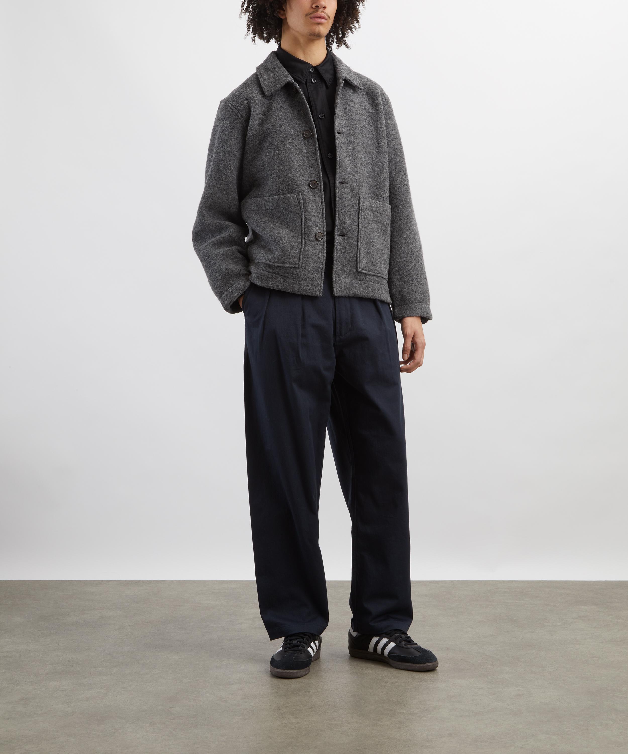 Universal Works - Navy Twill Double-Pleat Trousers image number 1