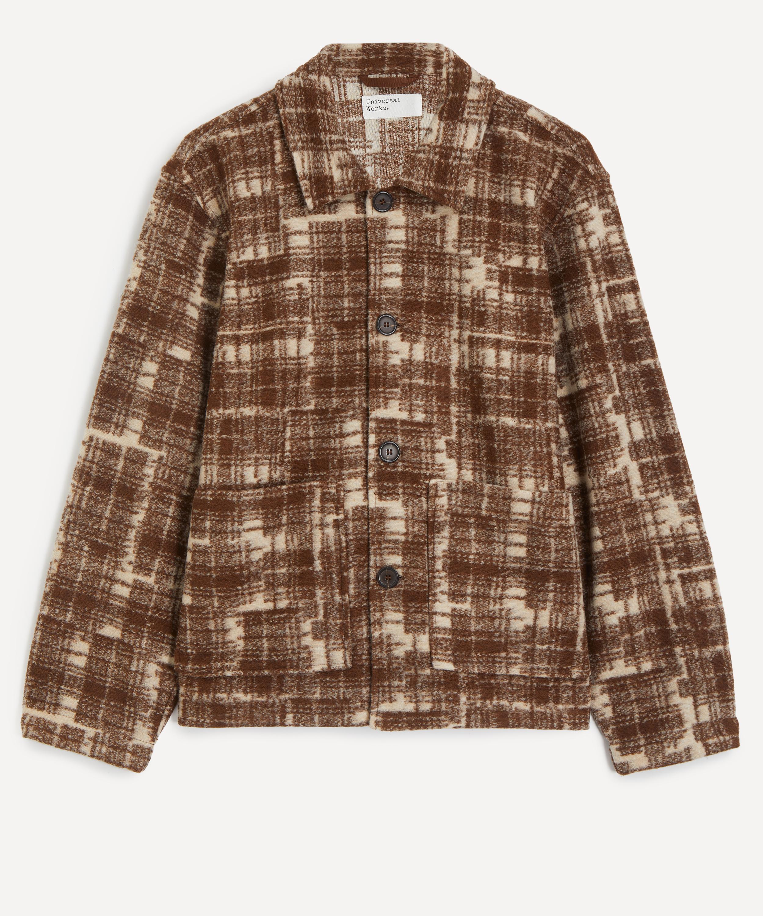 Universal Works - Sand Patch Check Fleece Chore Jacket