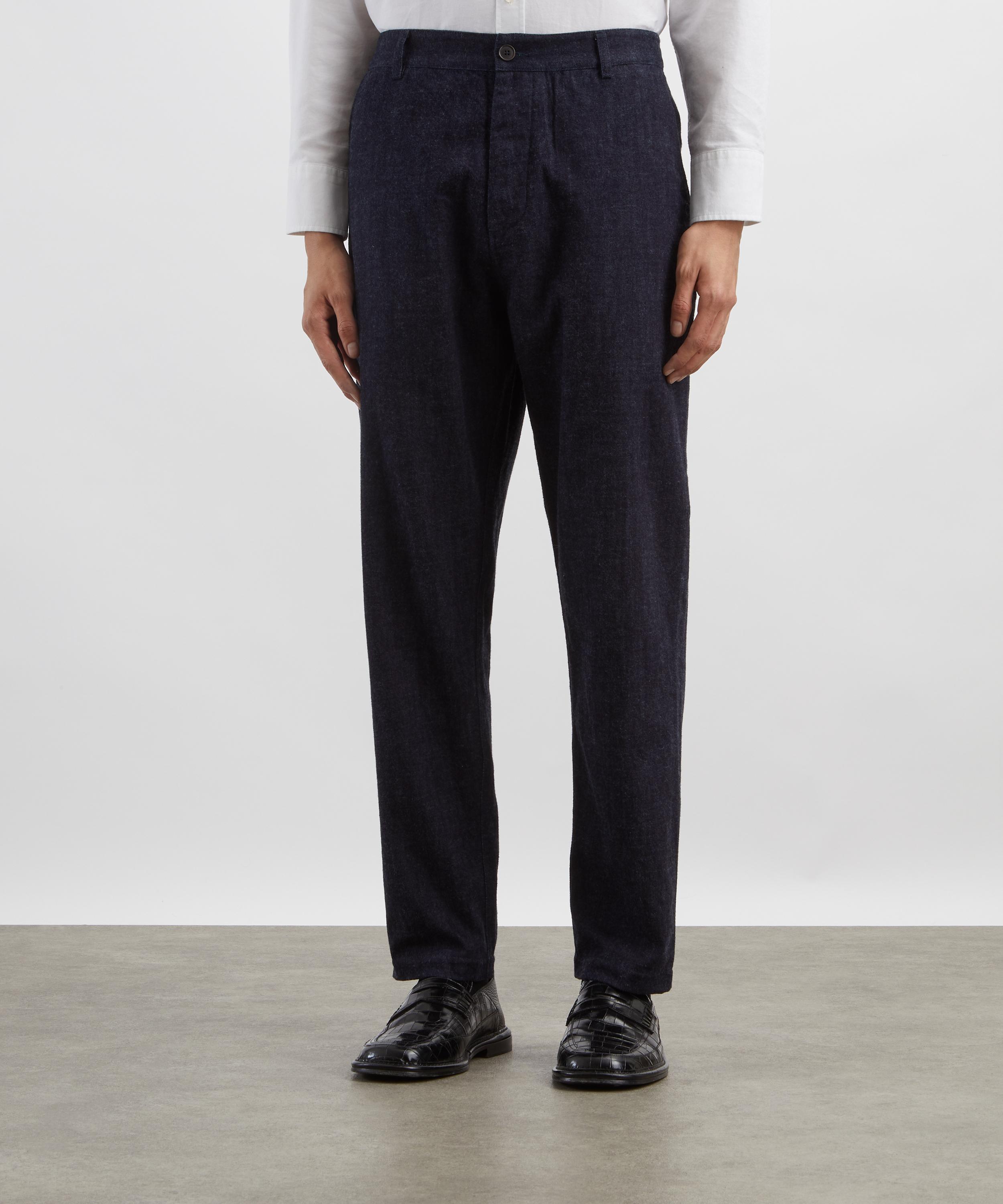 Universal Works - Indigo Brushed Denim Military Chinos image number 2
