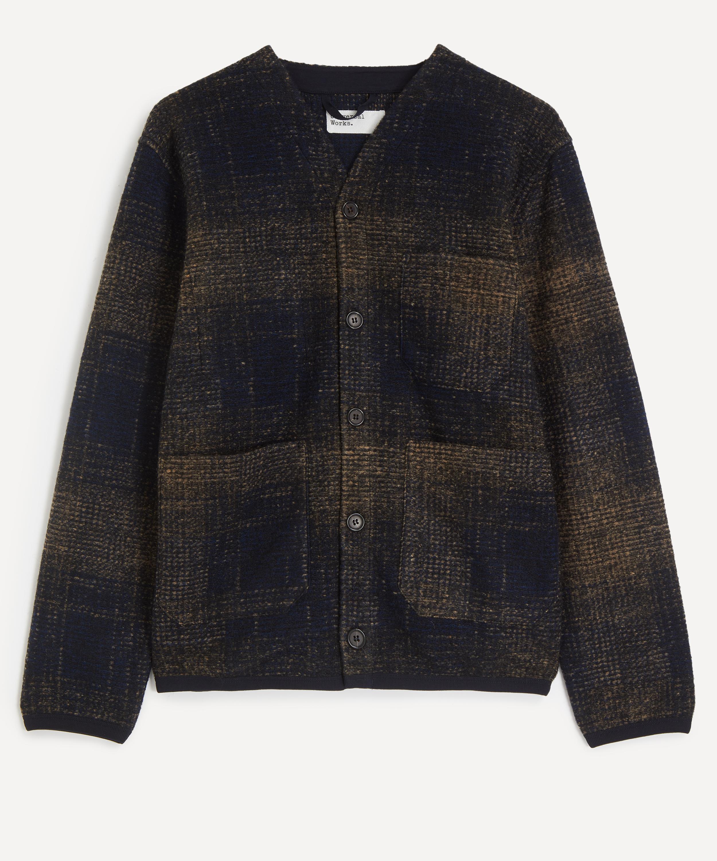 Universal Works - Navy Marble Fleece Cardigan