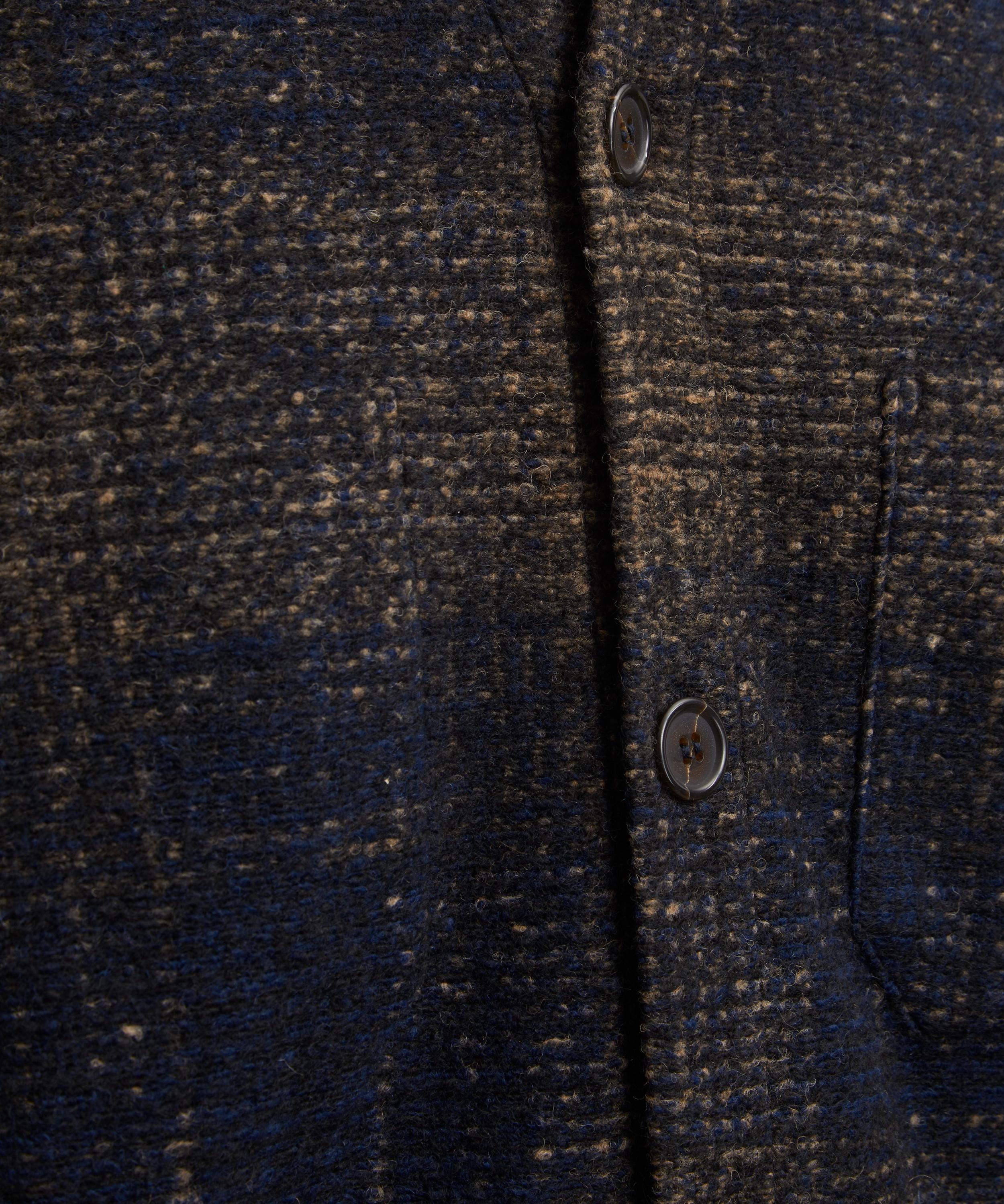 Universal Works - Navy Marble Fleece Cardigan image number 4