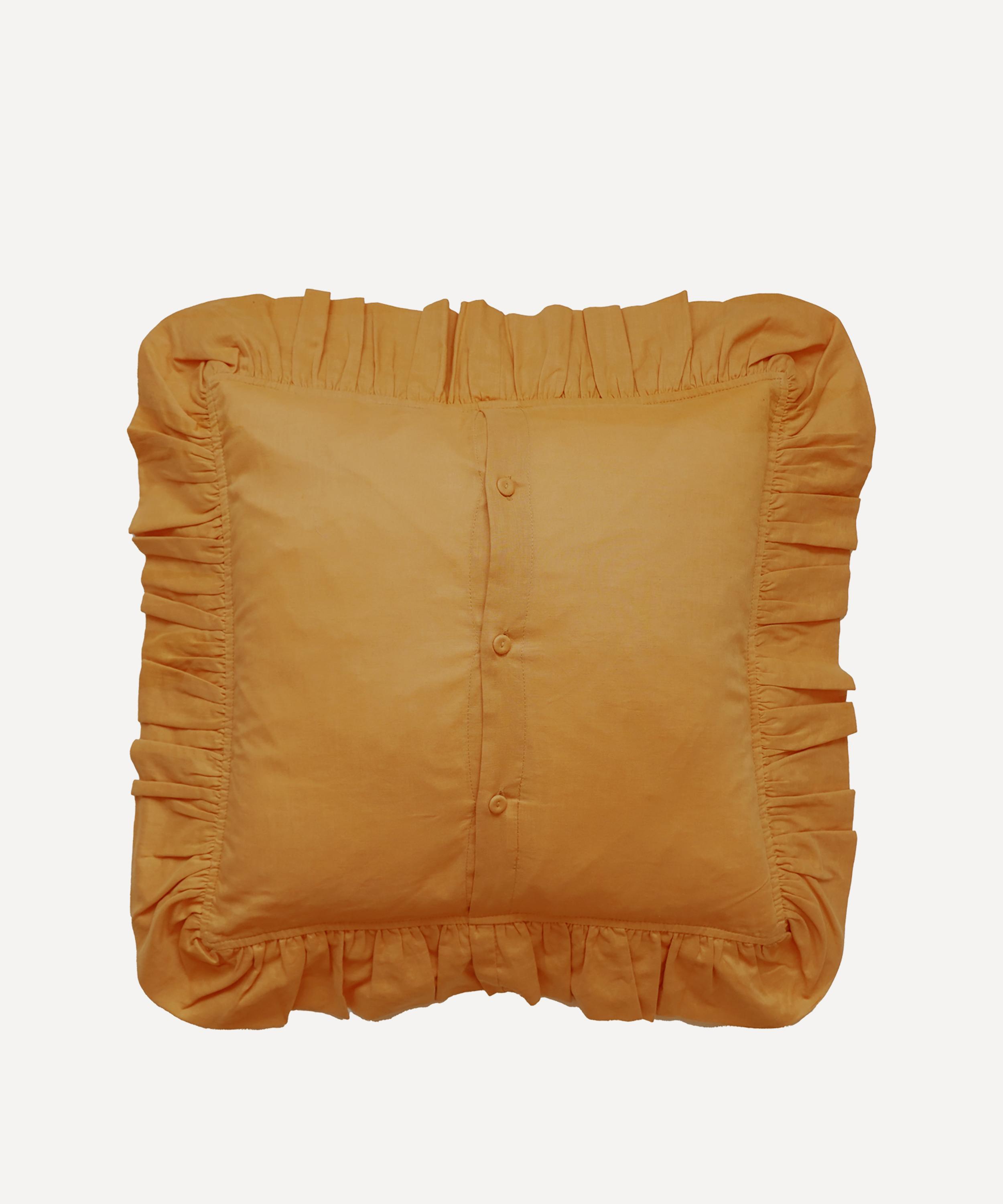 Coco & Wolf - Augusta Embroidered Ruffled Square Cushion image number 2