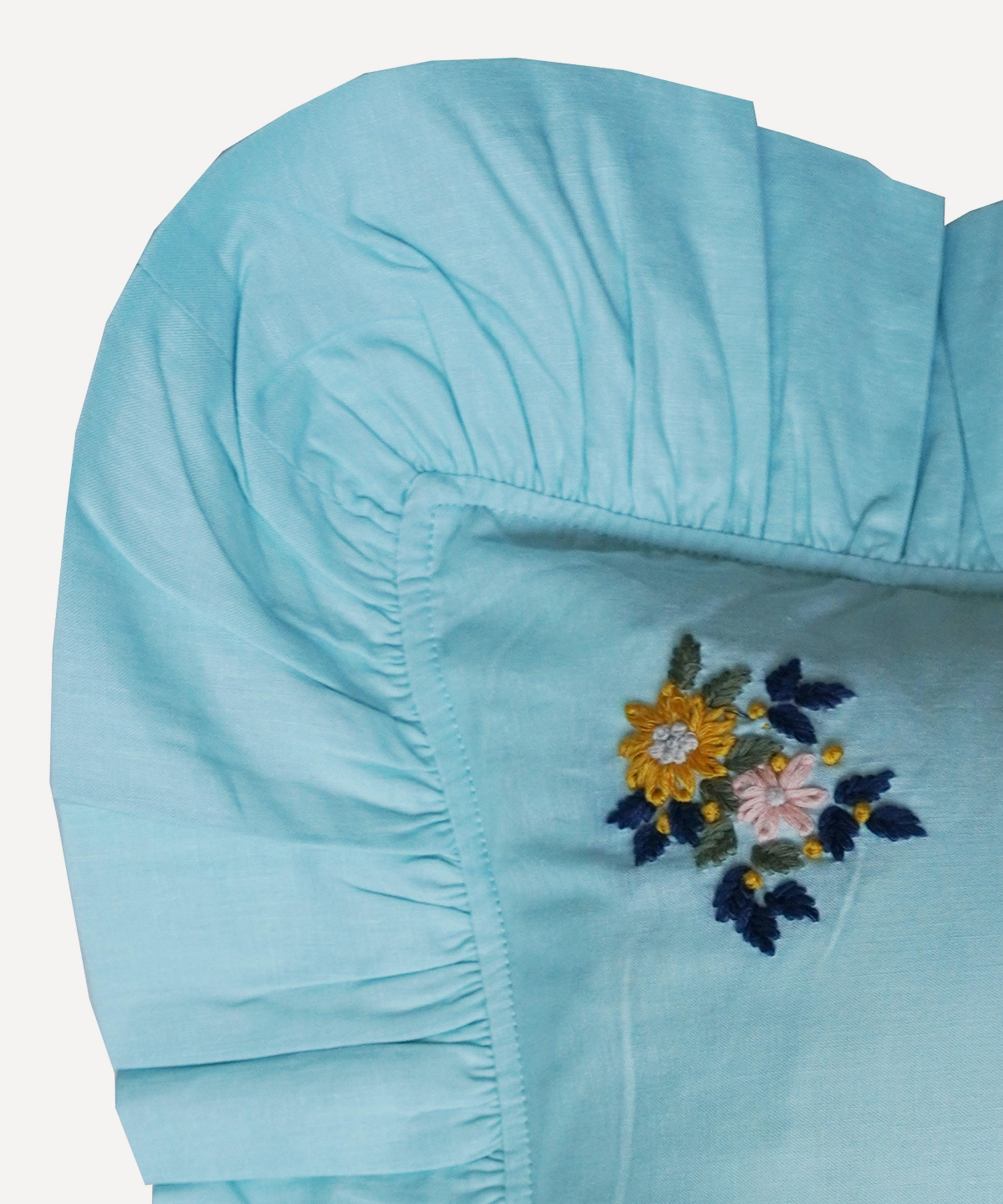 Coco & Wolf - Augusta Embroidered Ruffled Oblong Cushion image number 2