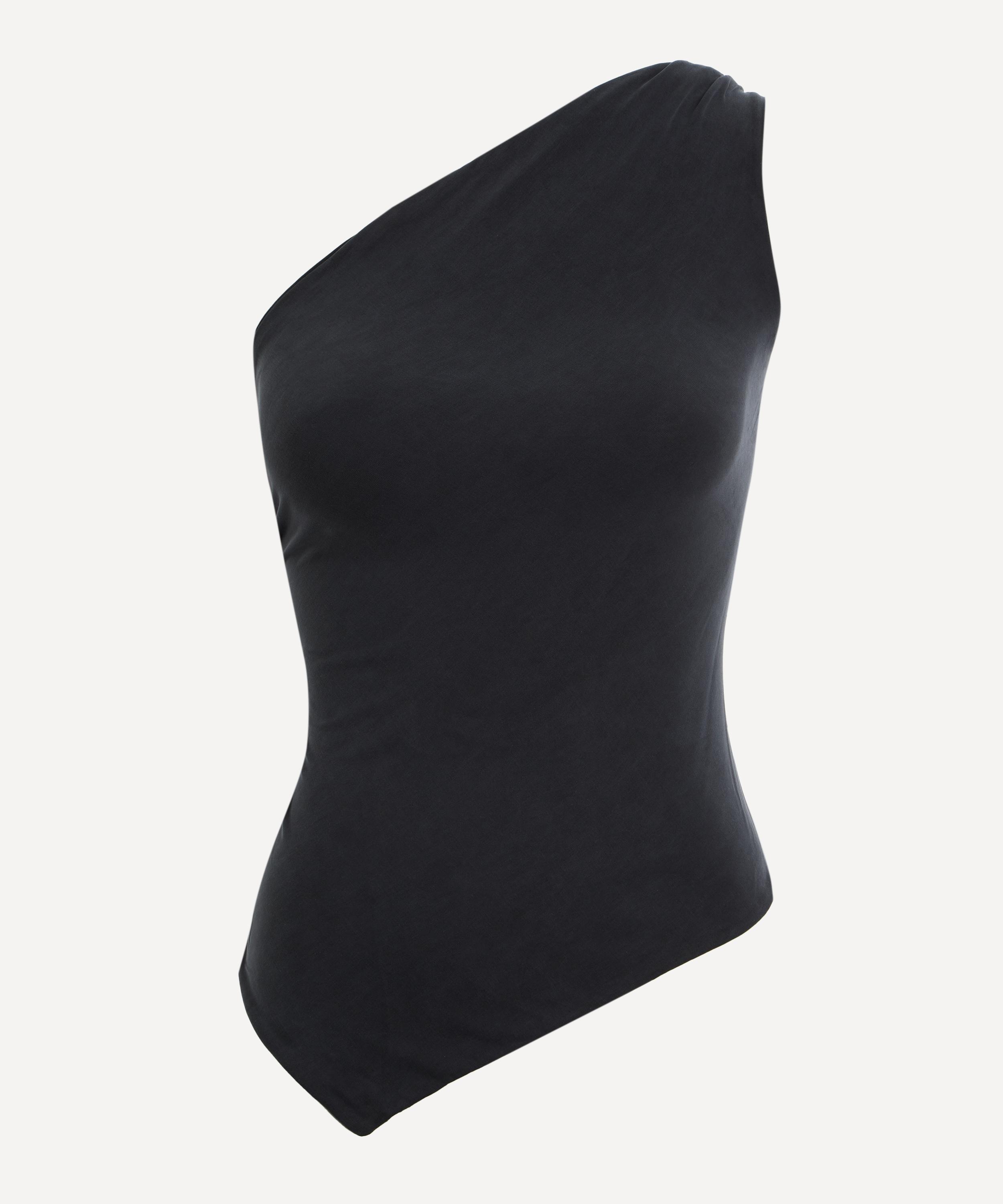Peachy Den - Amelia One-Shoulder Graphite Top image number 0