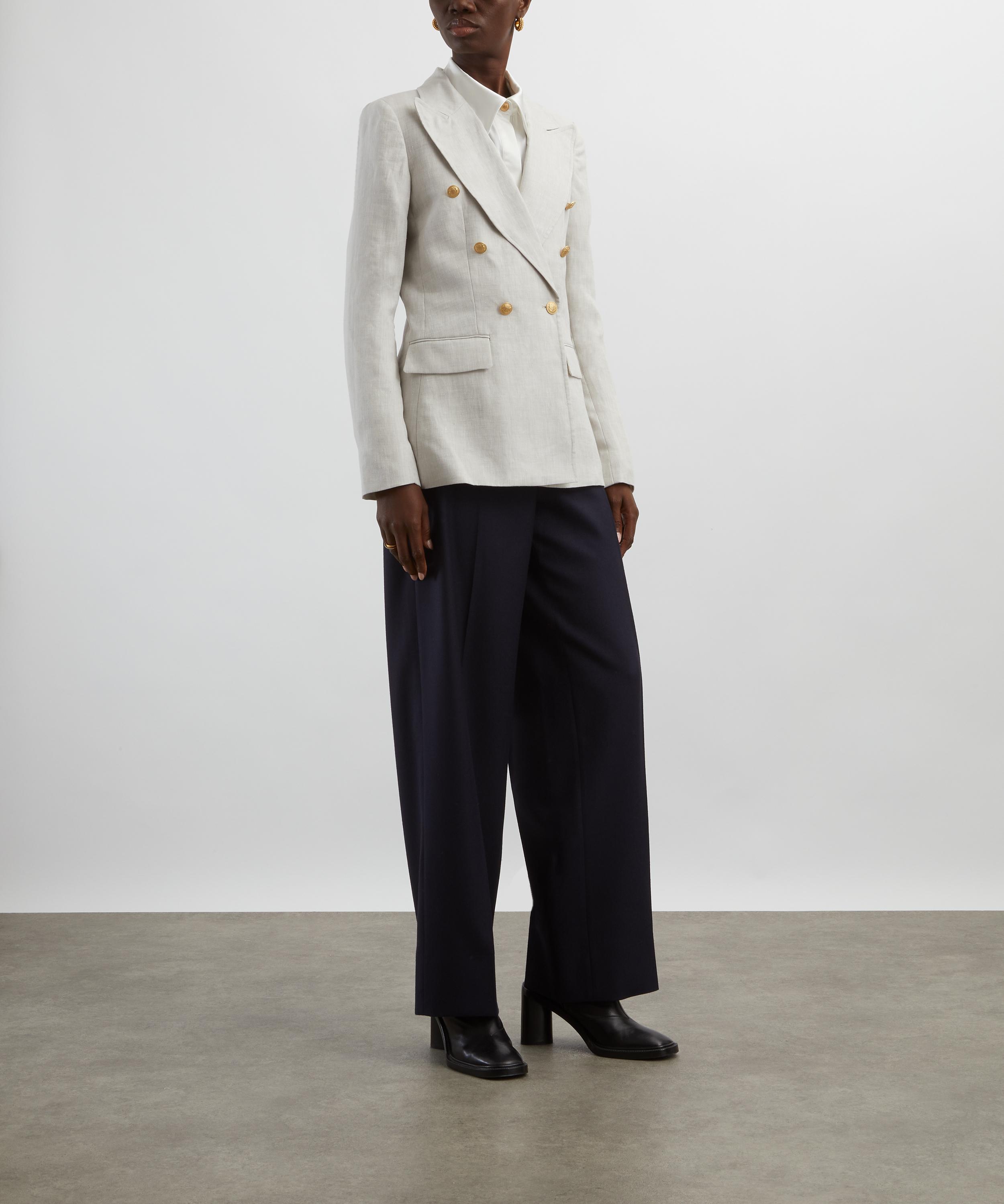 Hurlingham Polo - Rye Linen Double-Breasted Blazer image number 1