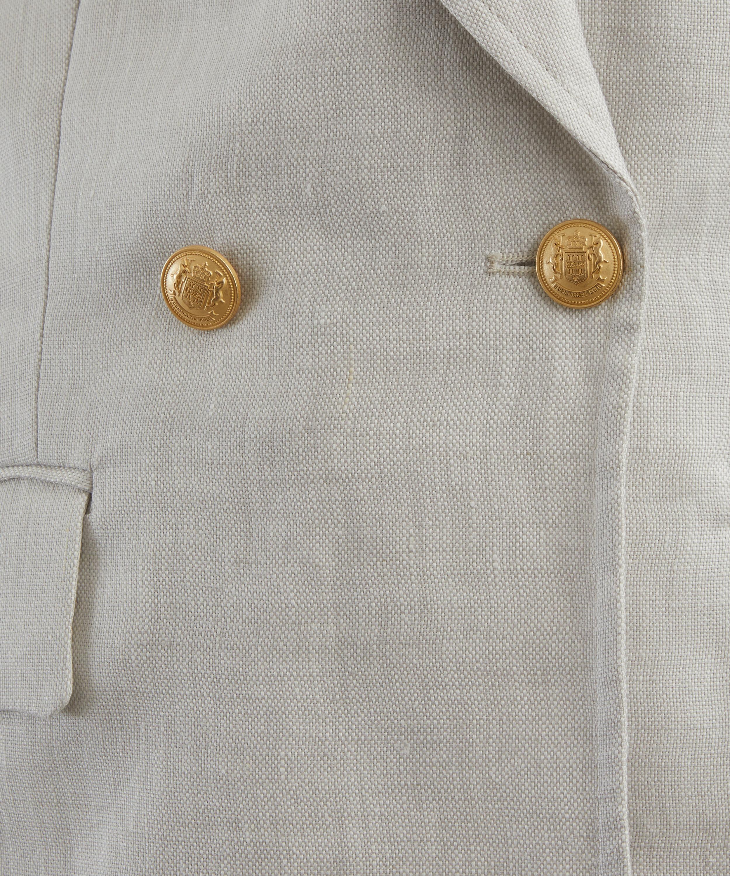 Hurlingham Polo - Rye Linen Double-Breasted Blazer image number 4