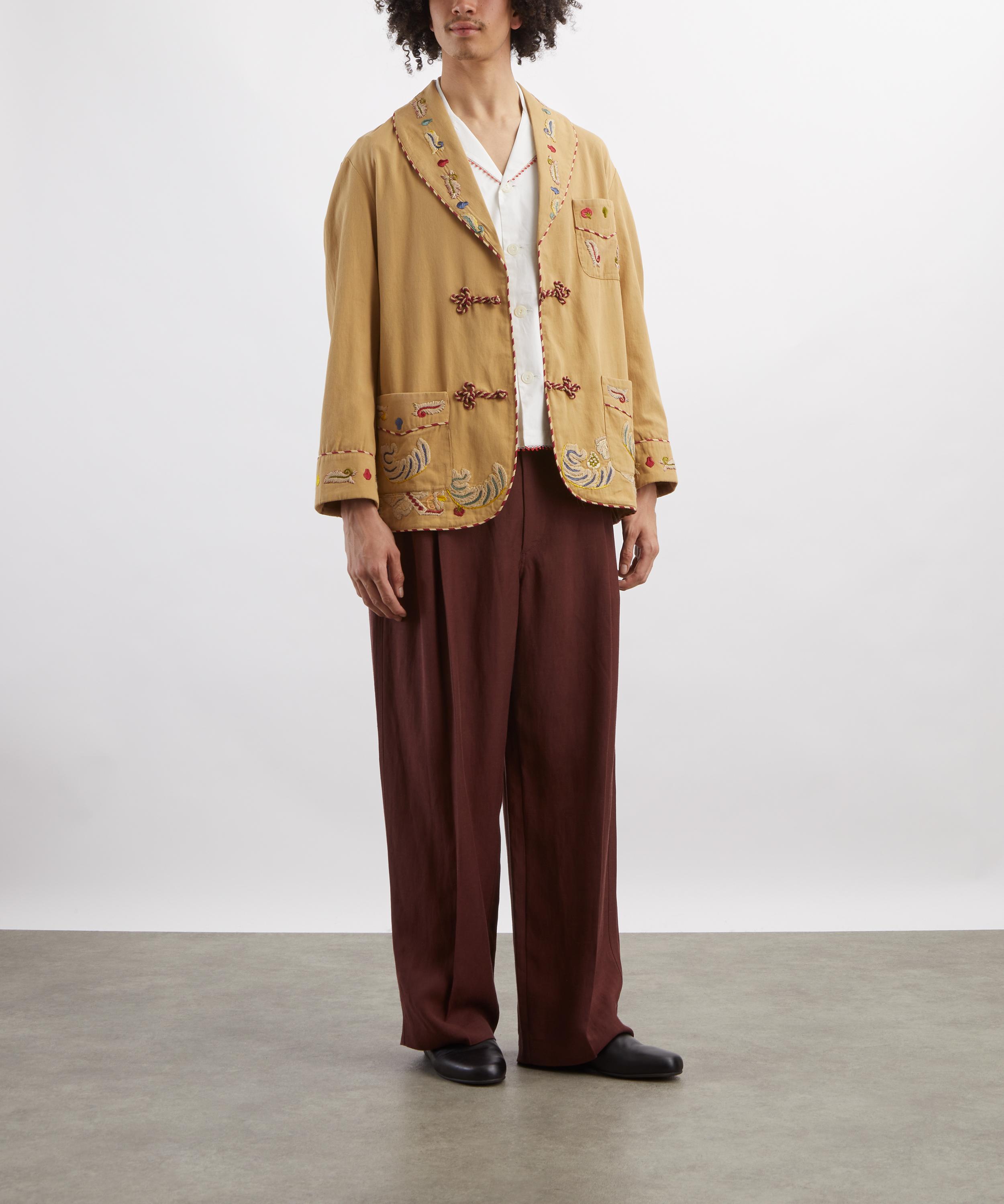 Bode - Feather Runner Smoking Jacket image number 1
