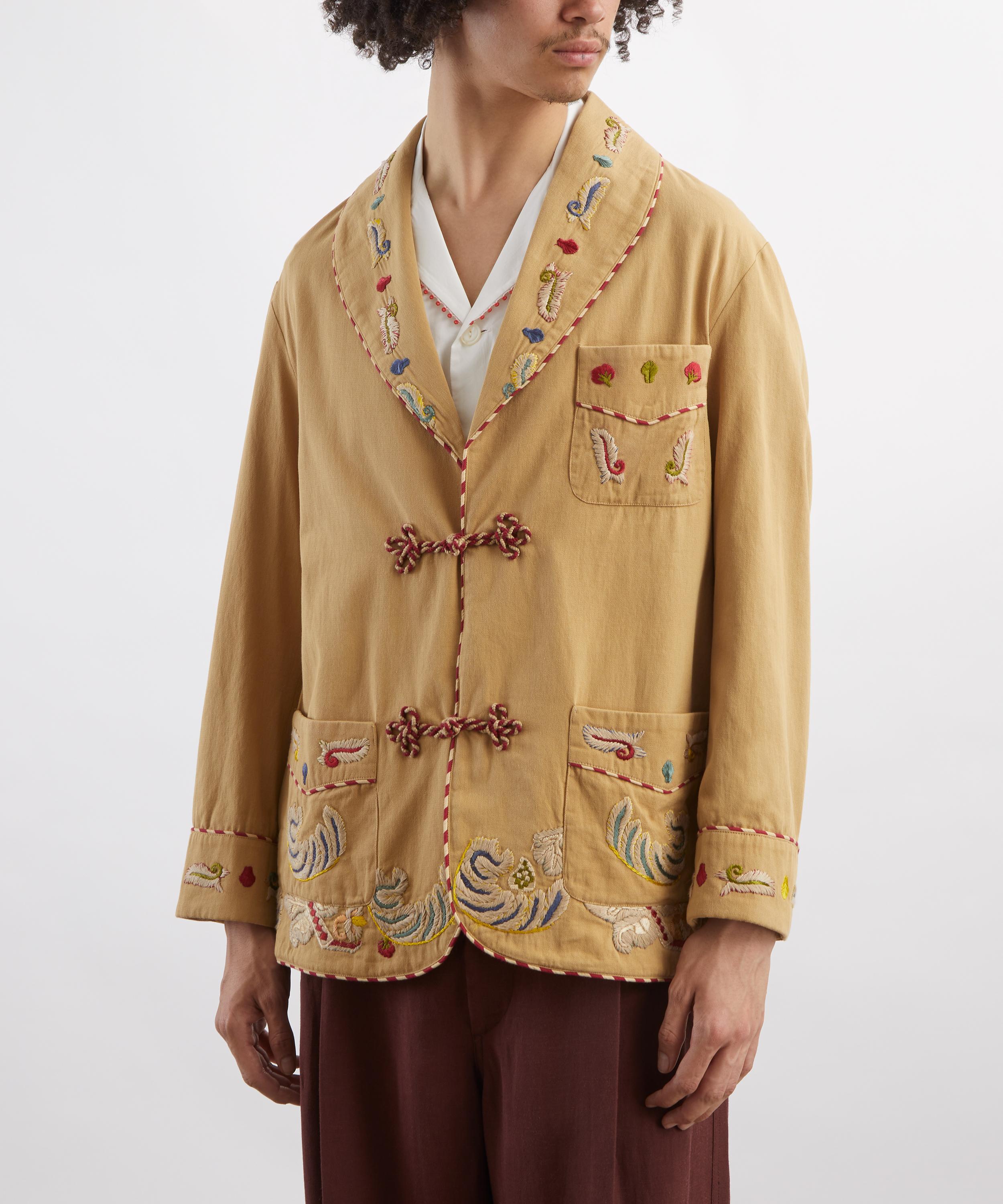 Bode - Feather Runner Smoking Jacket image number 2