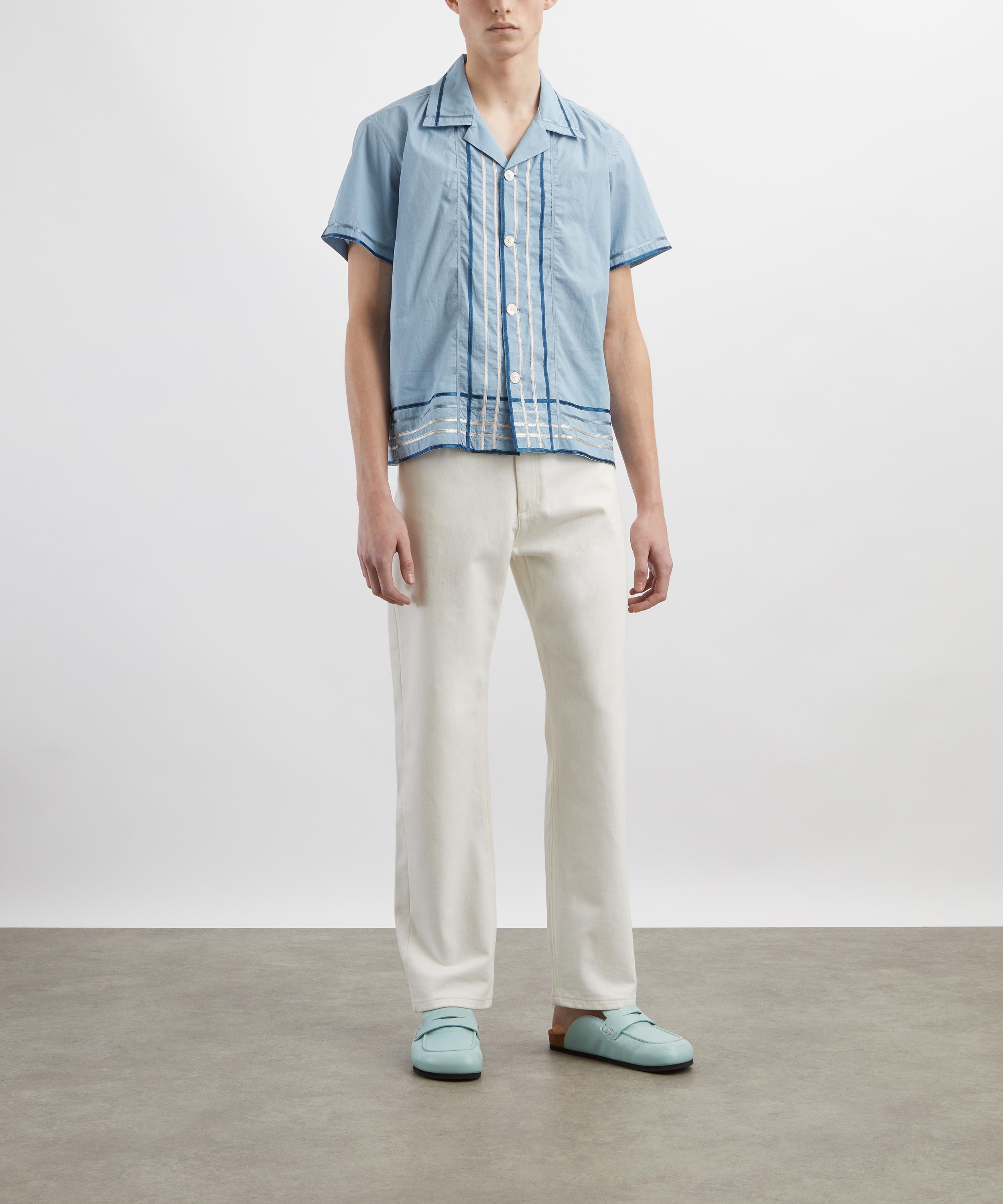 Bode - Ribbon Plaid Short-Sleeve Shirt image number 1