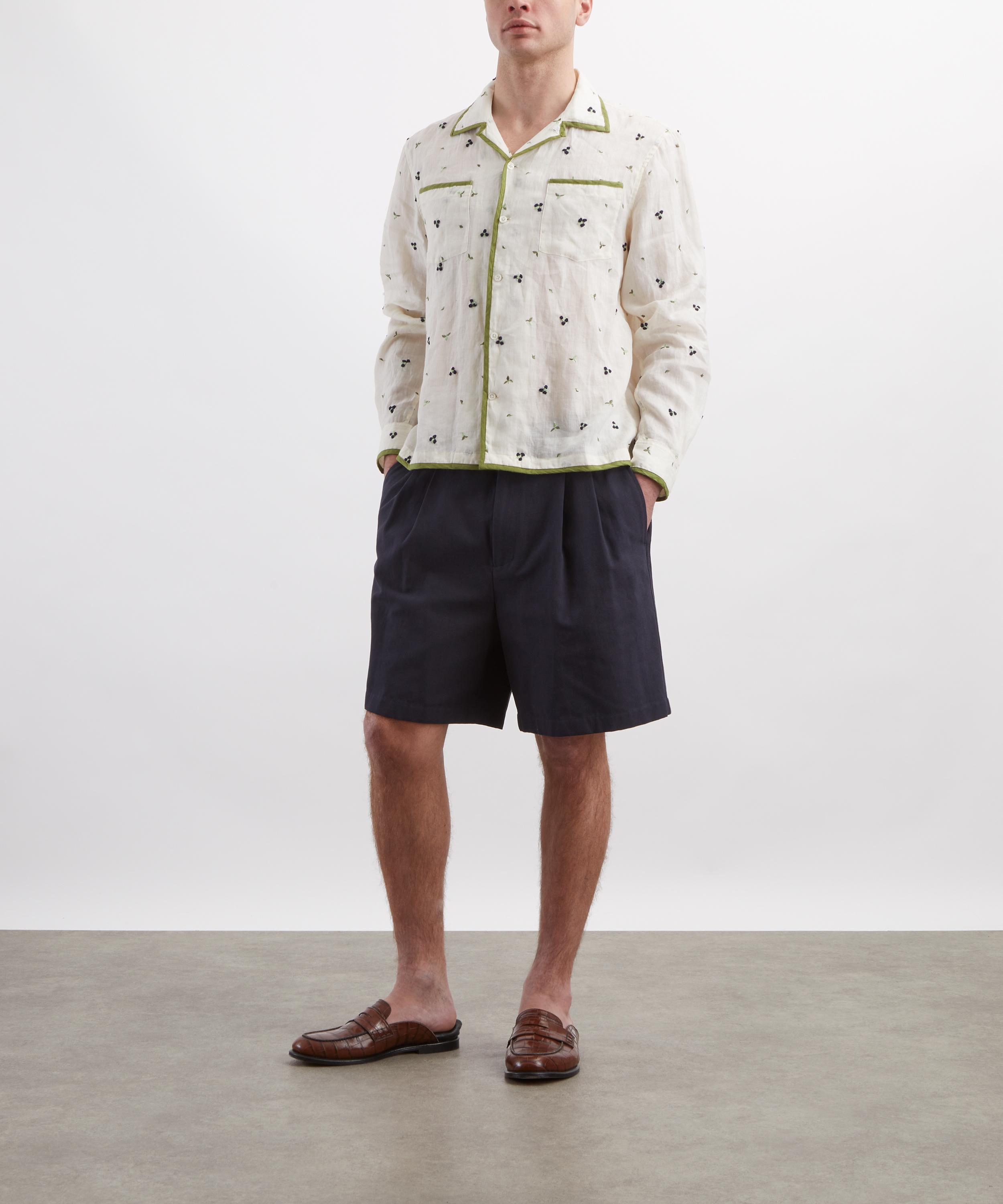 Bode - Blackberry Patch Long-Sleeve Shirt image number 1