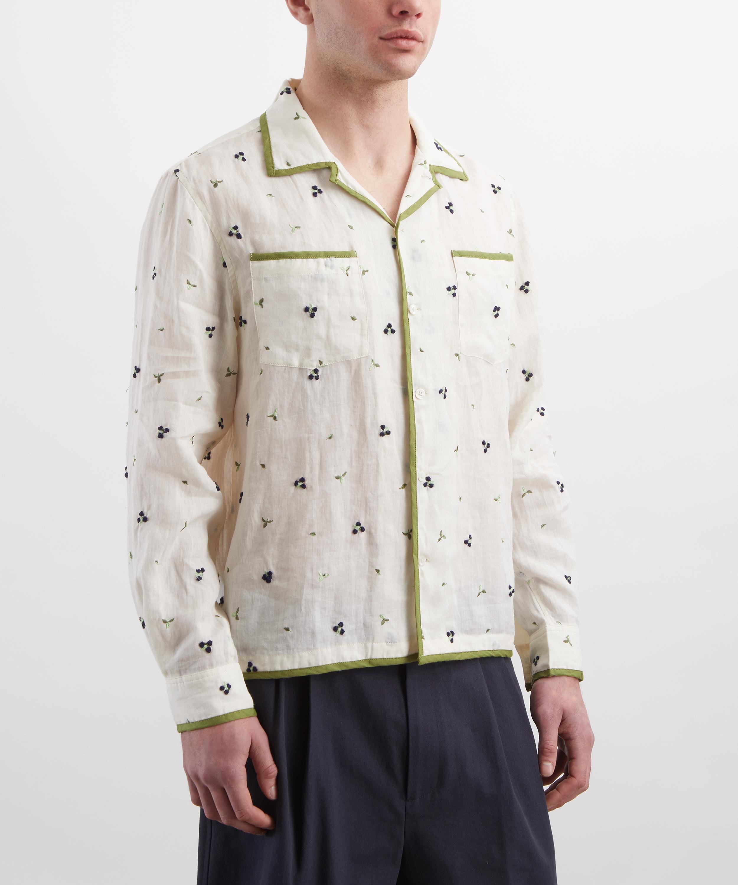Bode - Blackberry Patch Long-Sleeve Shirt image number 2