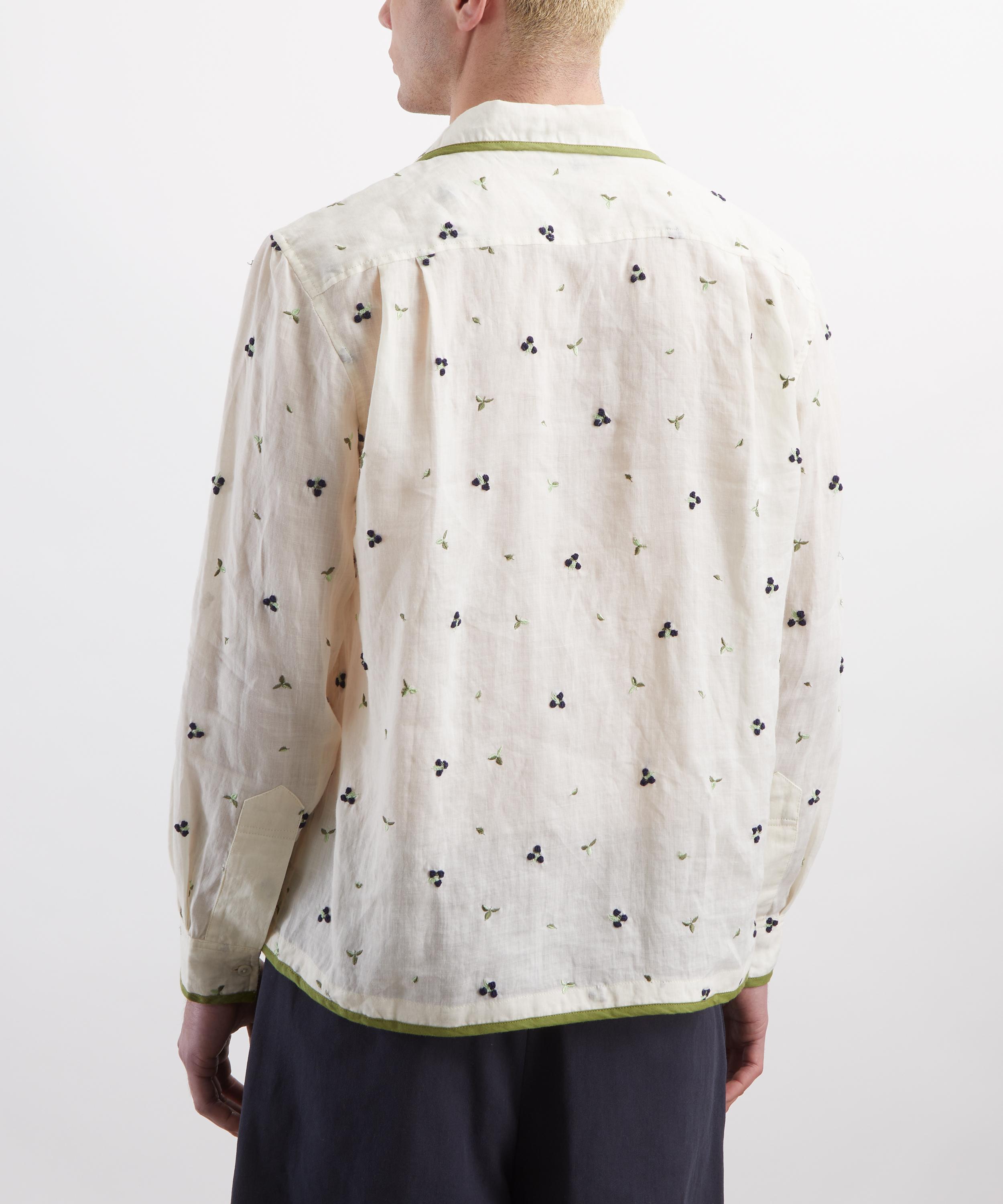 Bode - Blackberry Patch Long-Sleeve Shirt image number 3