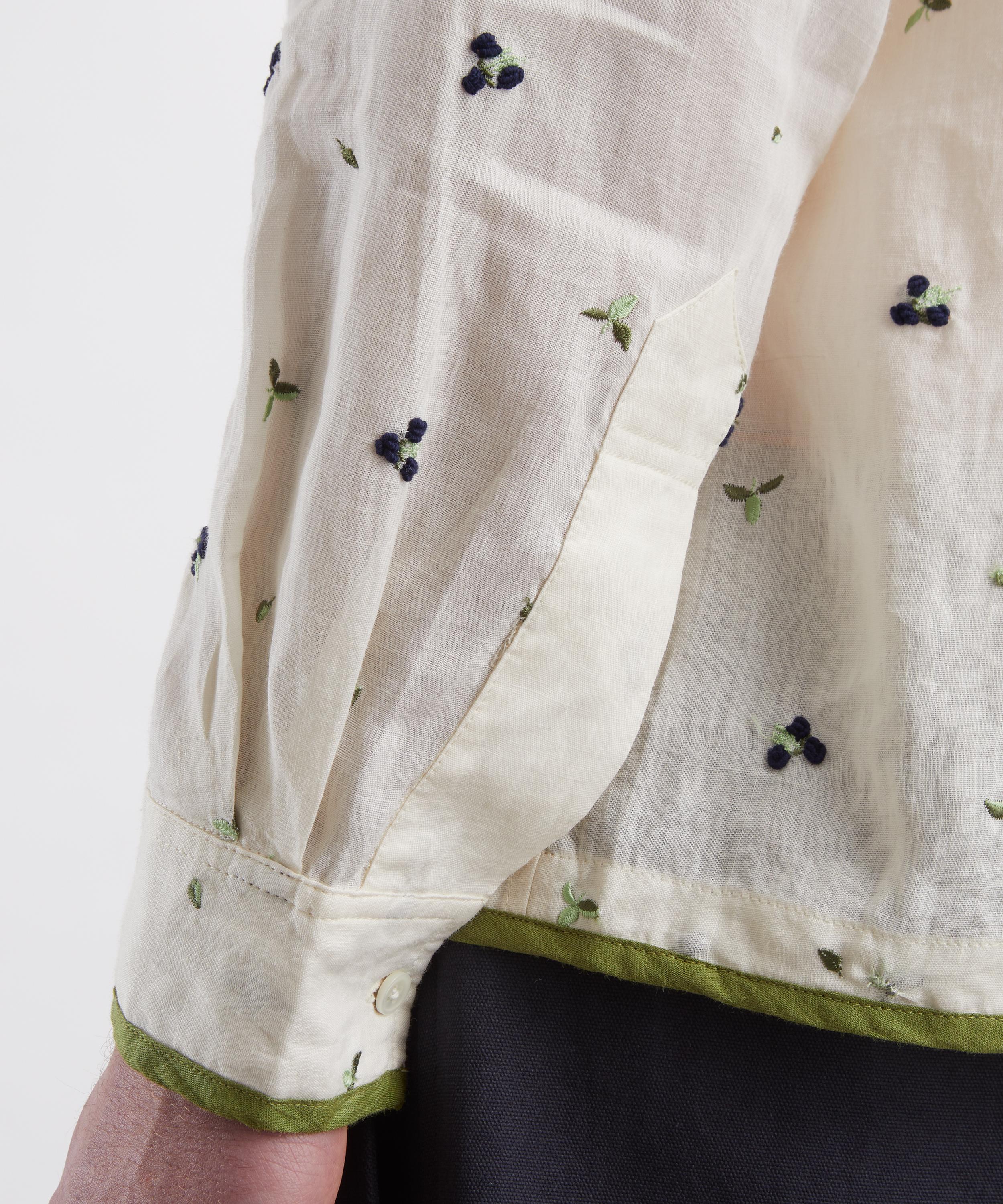 Bode - Blackberry Patch Long-Sleeve Shirt image number 4