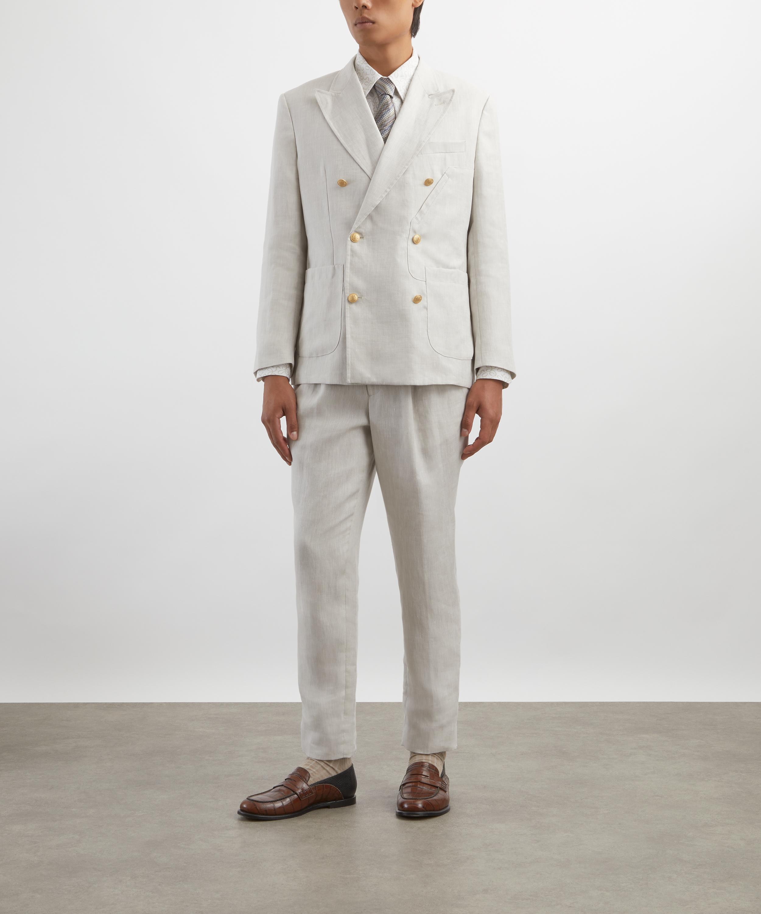 Hurlingham Polo - Kingham Linen Double-Breasted Blazer image number 1