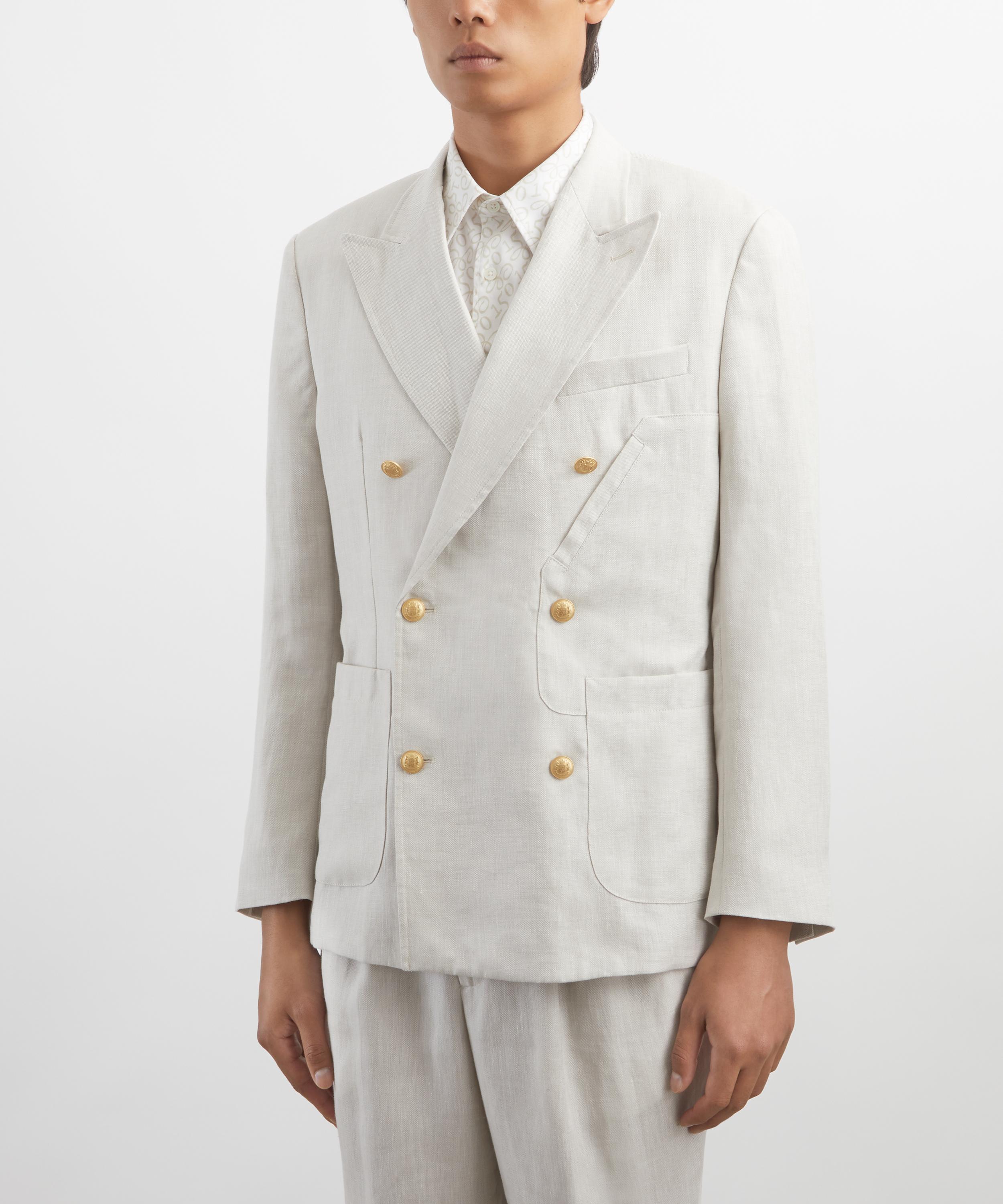 Hurlingham Polo - Kingham Linen Double-Breasted Blazer image number 2