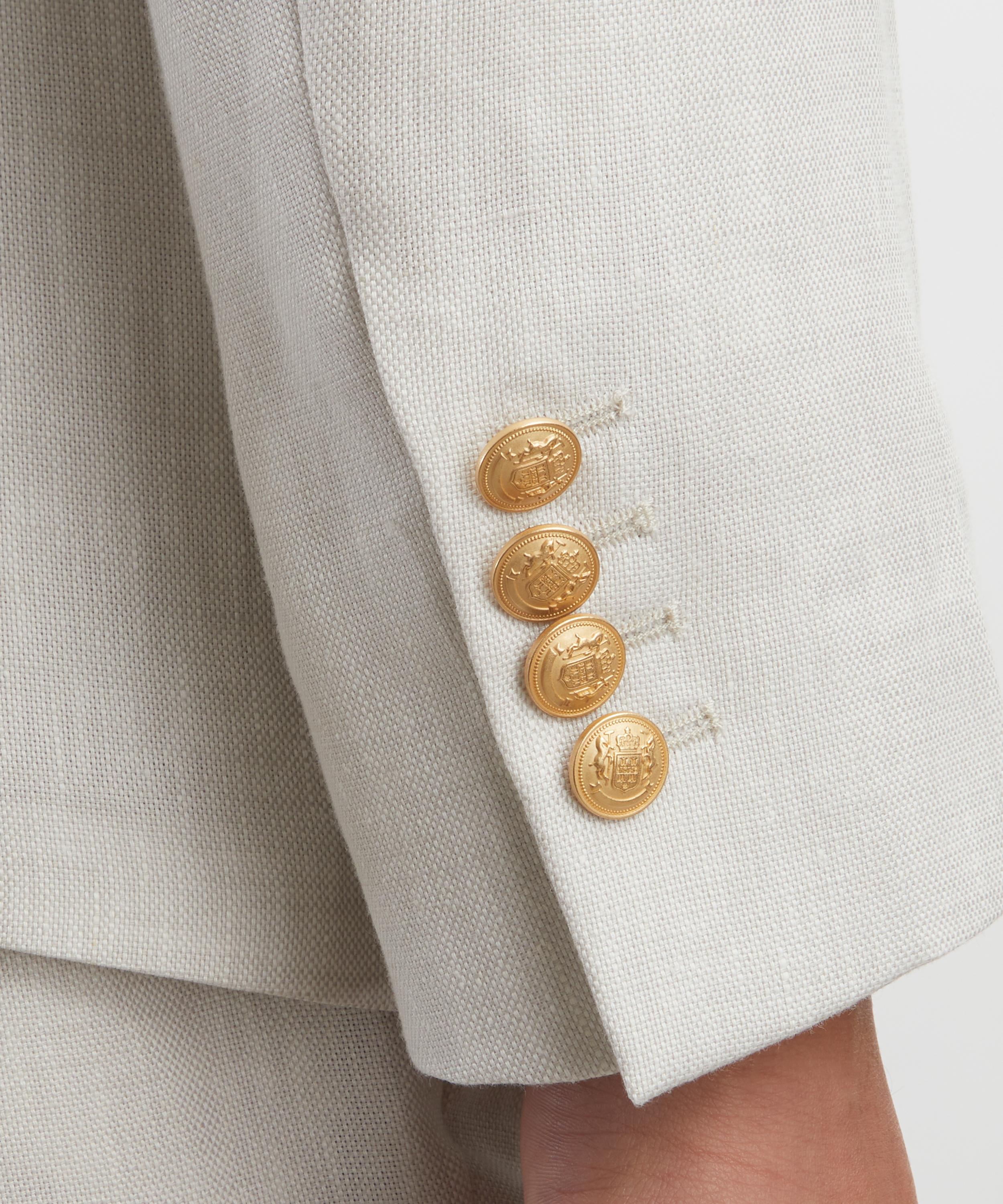 Hurlingham Polo - Kingham Linen Double-Breasted Blazer image number 4