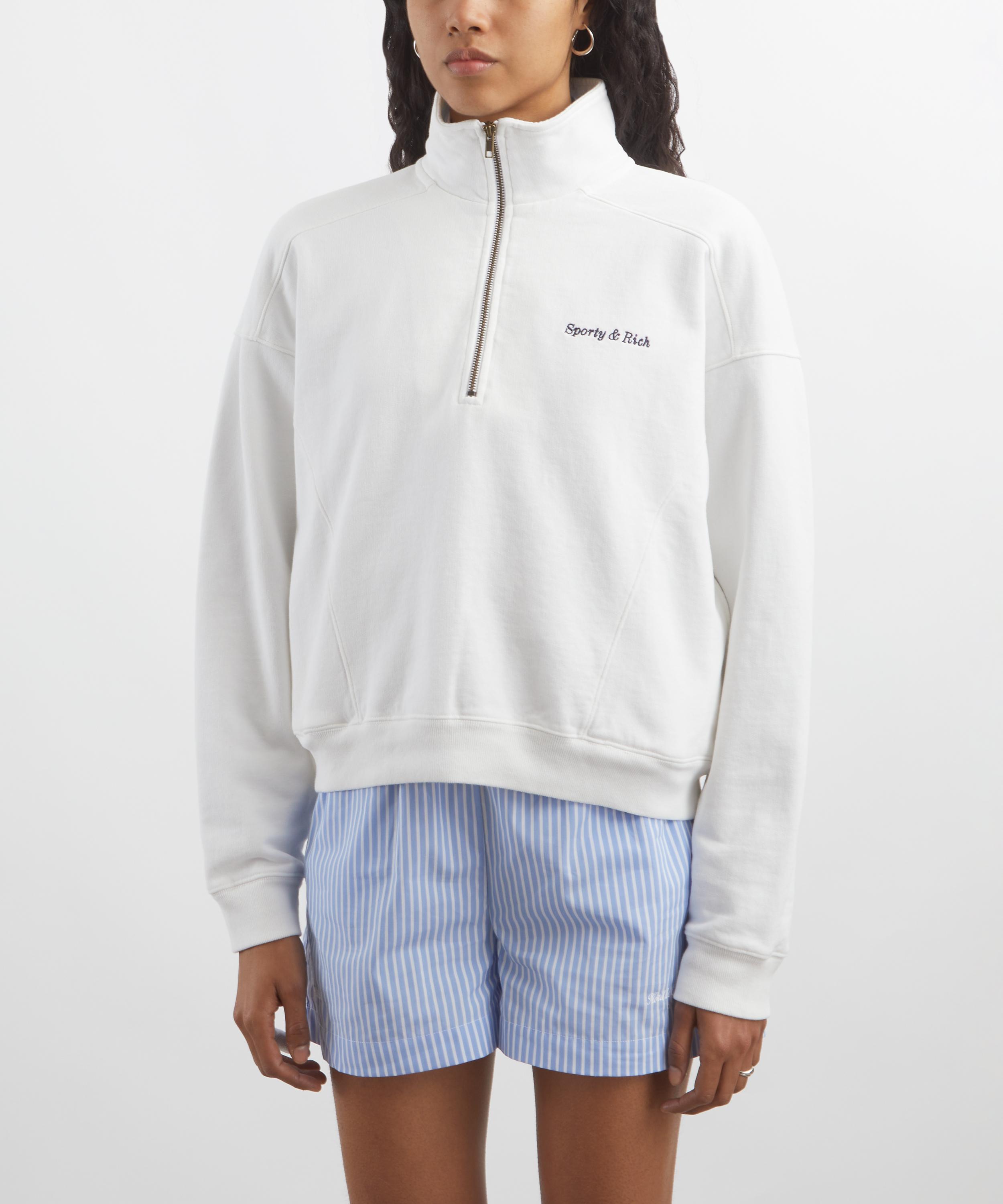 Sporty & Rich - Eden Crest Quarter Zip Sweatshirt image number 2