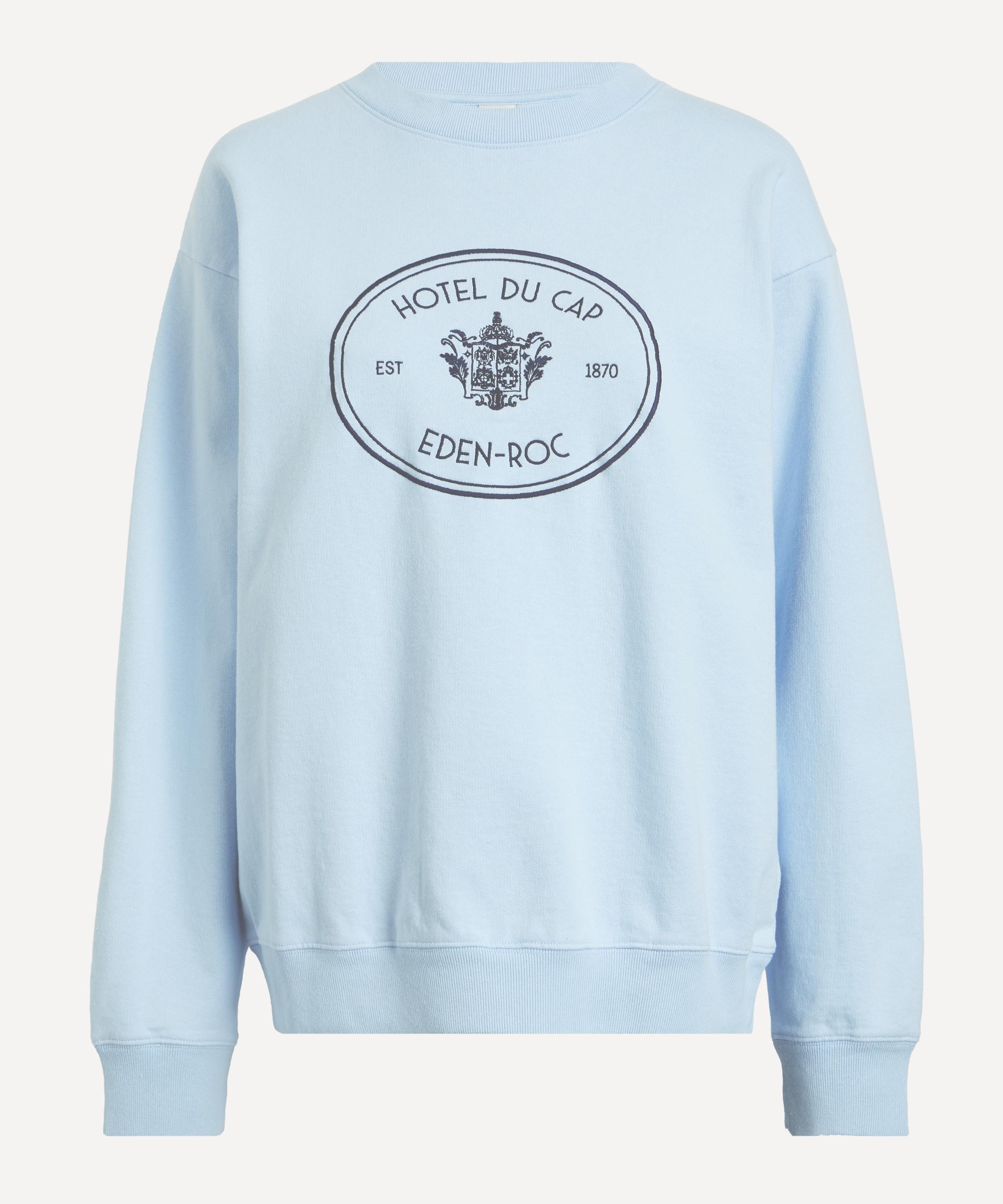 Sporty & Rich - Ciel-Navy Eden Crest Crew-Neck Sweatshirt image number 0