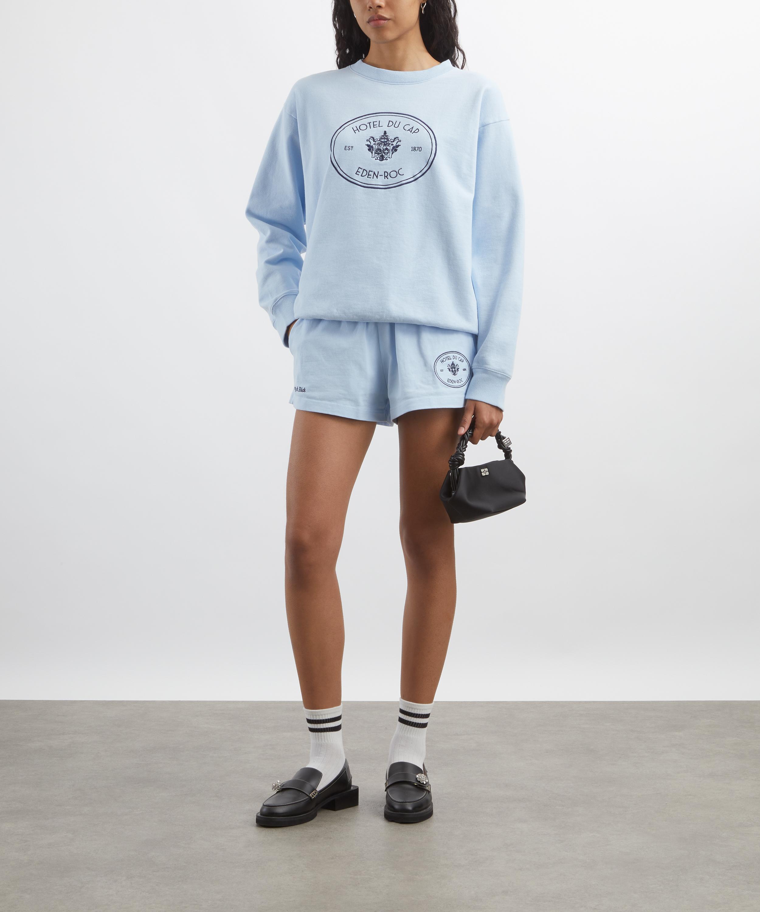 Sporty & Rich - Ciel-Navy Eden Crest Crew-Neck Sweatshirt image number 1