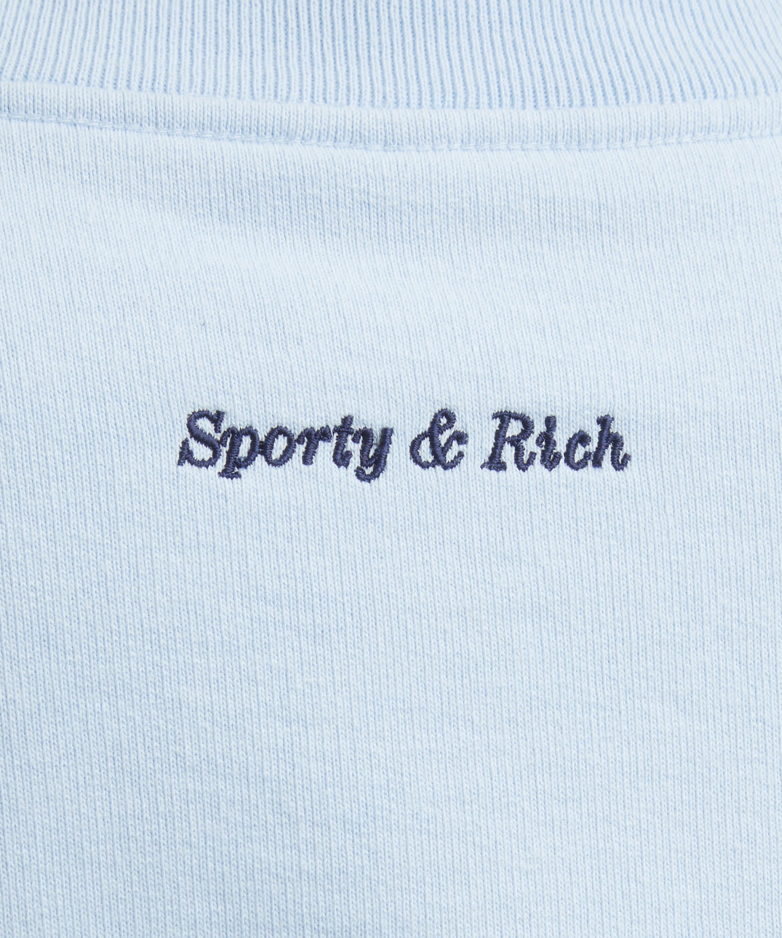 Sporty & Rich - Ciel-Navy Eden Crest Crew-Neck Sweatshirt image number 4