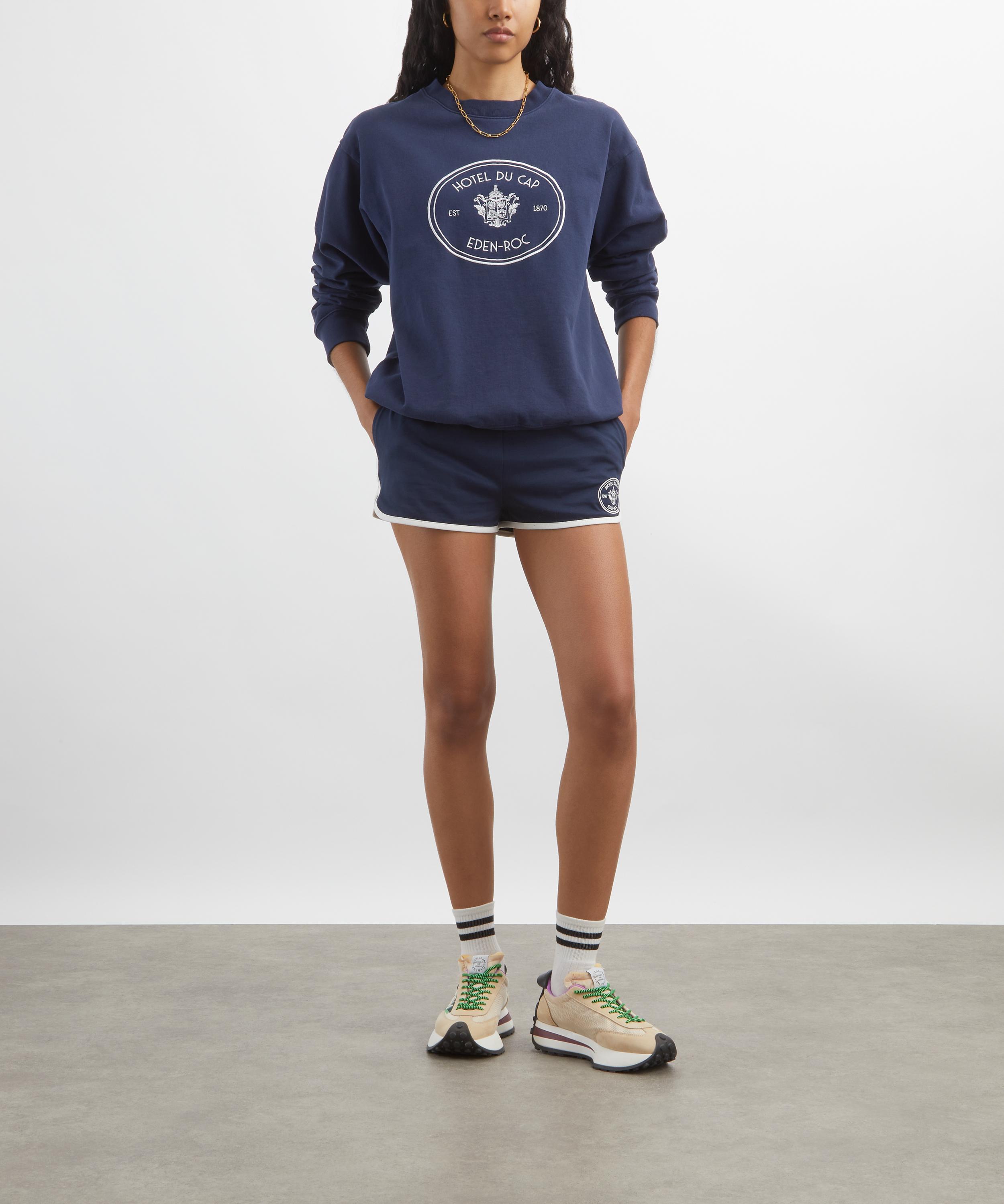 Sporty & Rich - Eden Crest Embroidered Shorts image number 1