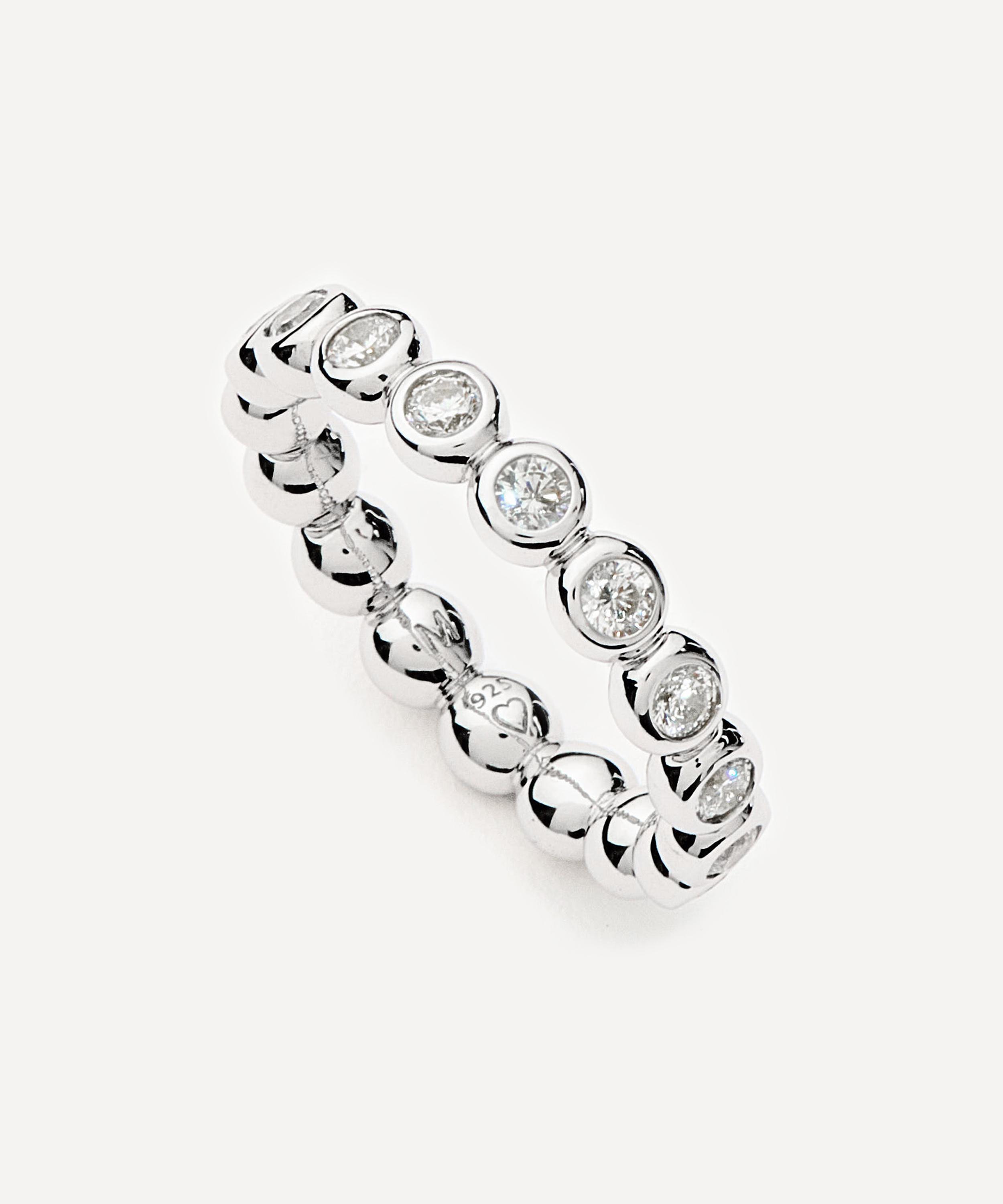 Missoma - Rhodium-Plated Tennis Eternity Stacking Ring