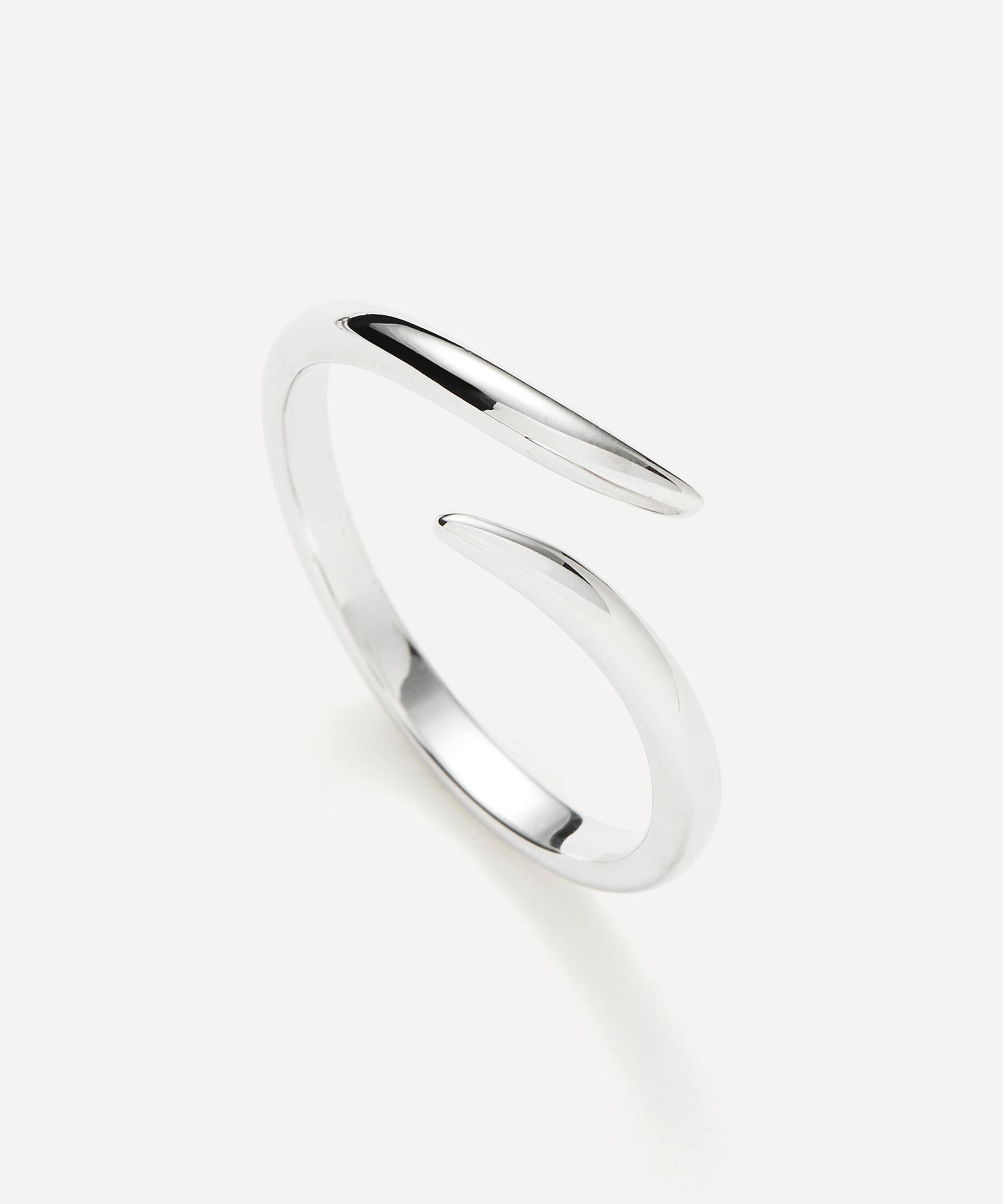 Missoma - 9ct White Gold Fine Open Claw Ring image number 0