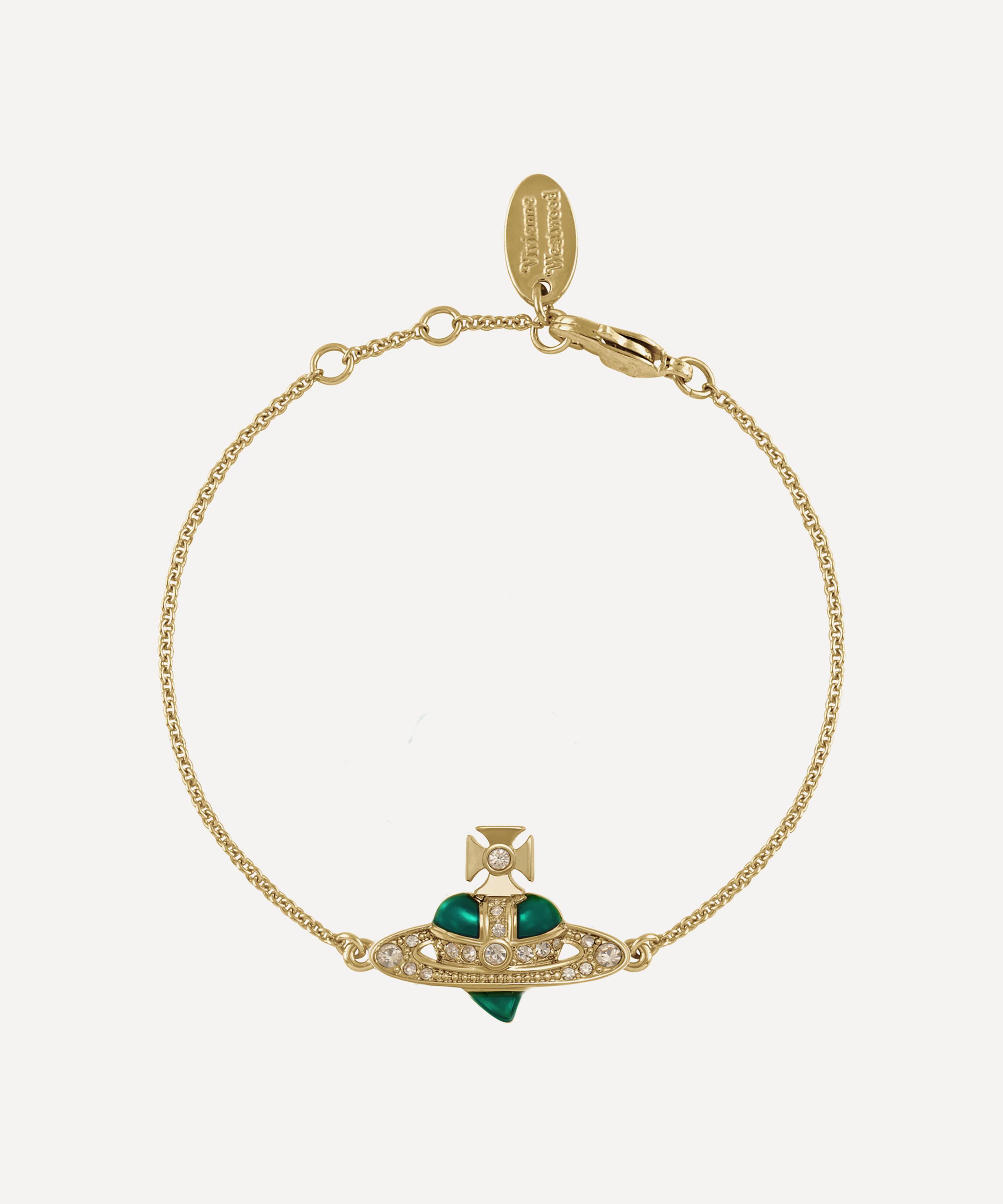 Vivienne Westwood - Gold-Tone New Diamante Heart Bracelet