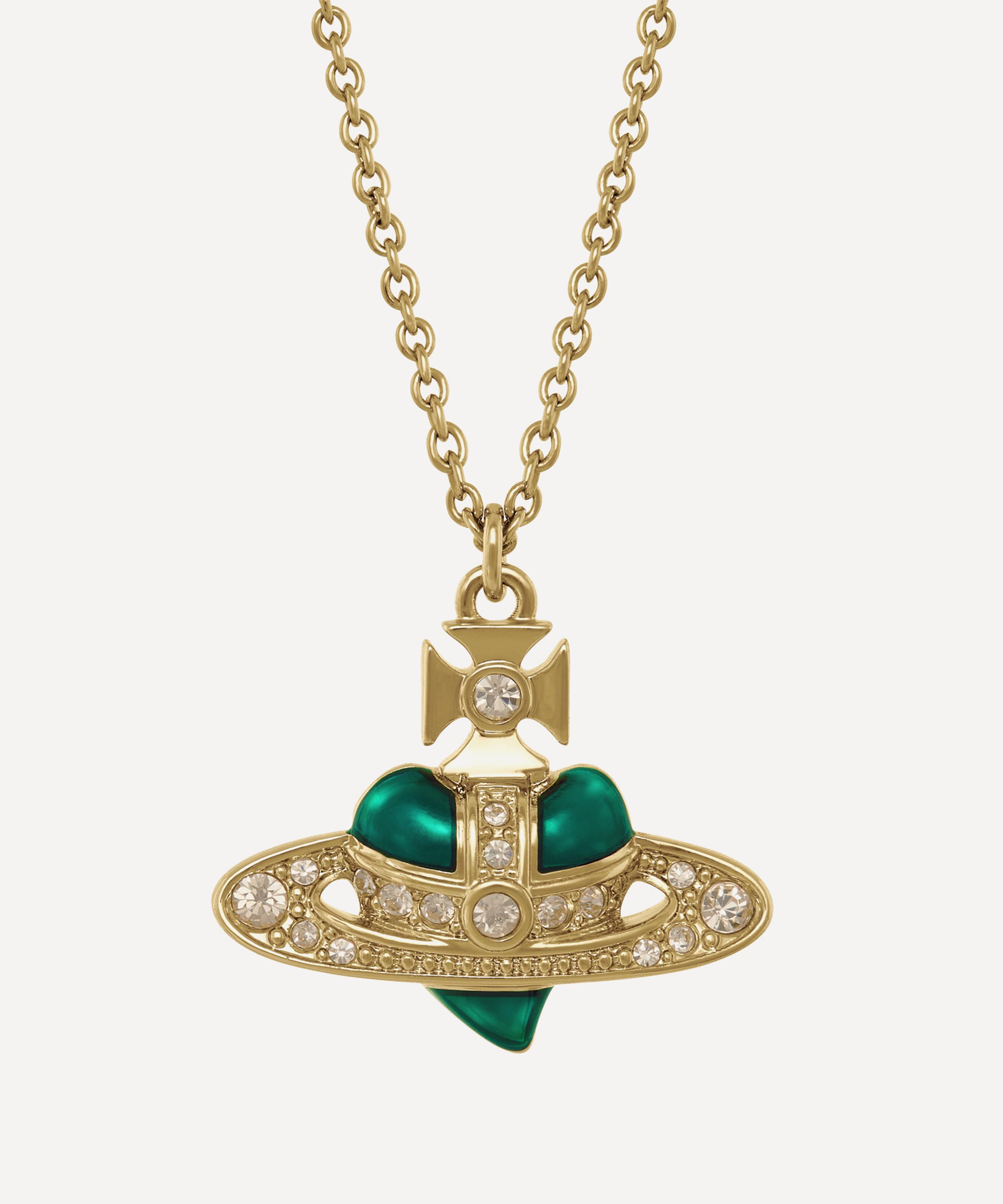 Vivienne Westwood - Gold-Tone New Diamante Heart Pendant Necklace