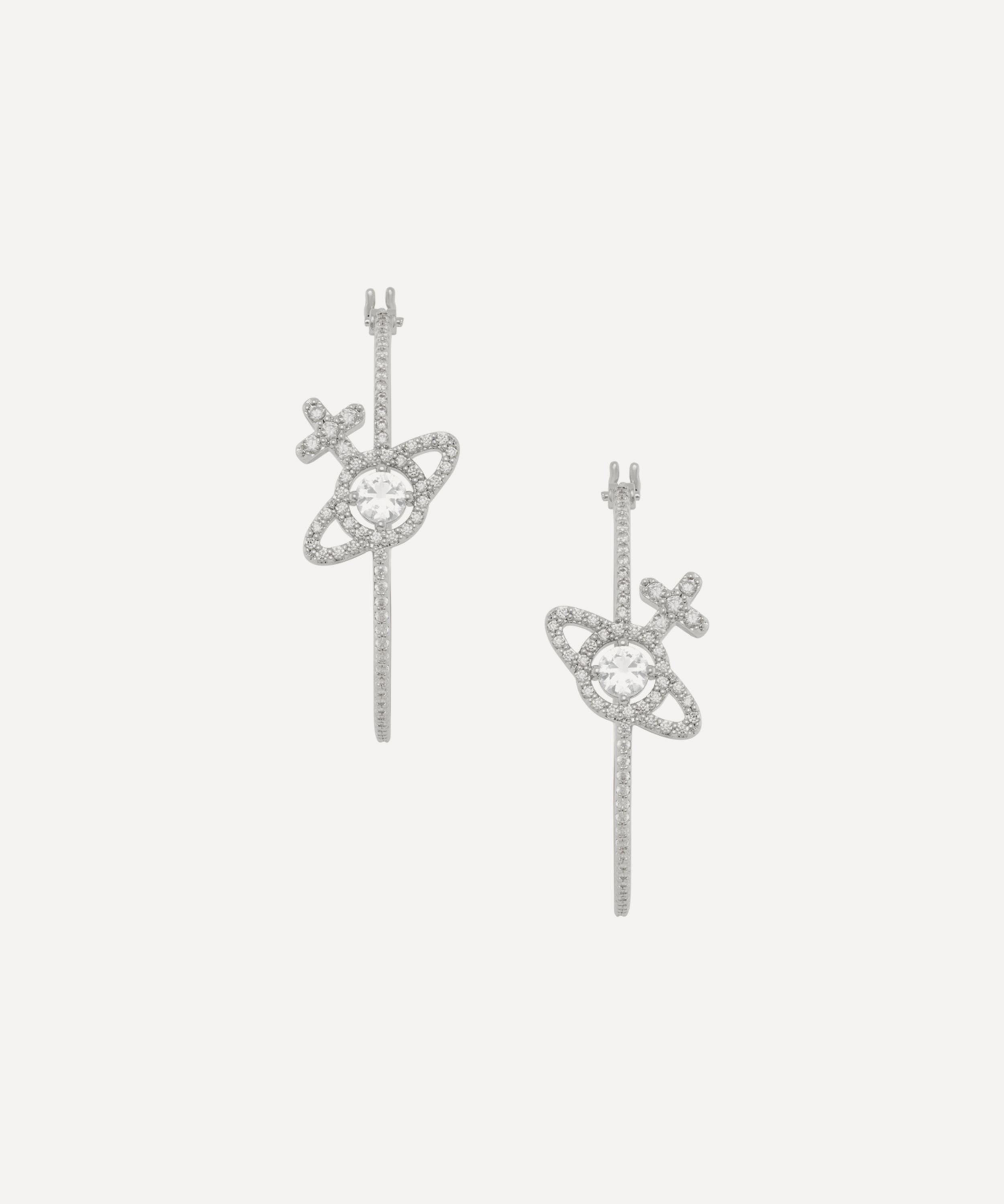Vivienne Westwood - Platinum Olympia Hoop Earrings