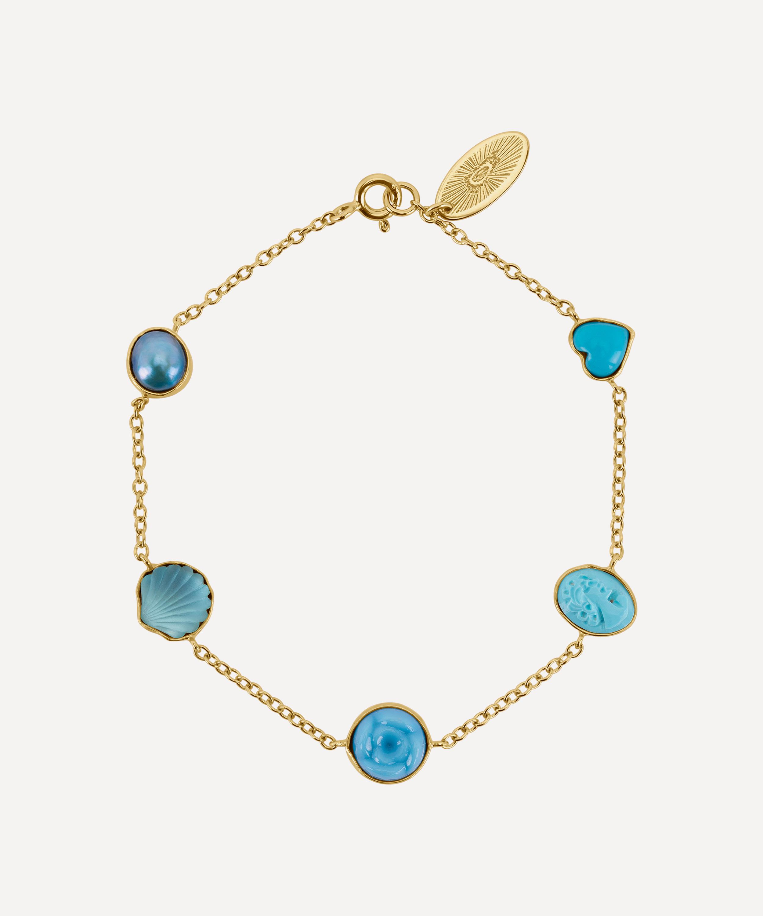 Grainne Morton - 18ct Gold-Plated Five Mini Charm Bracelet image number 0