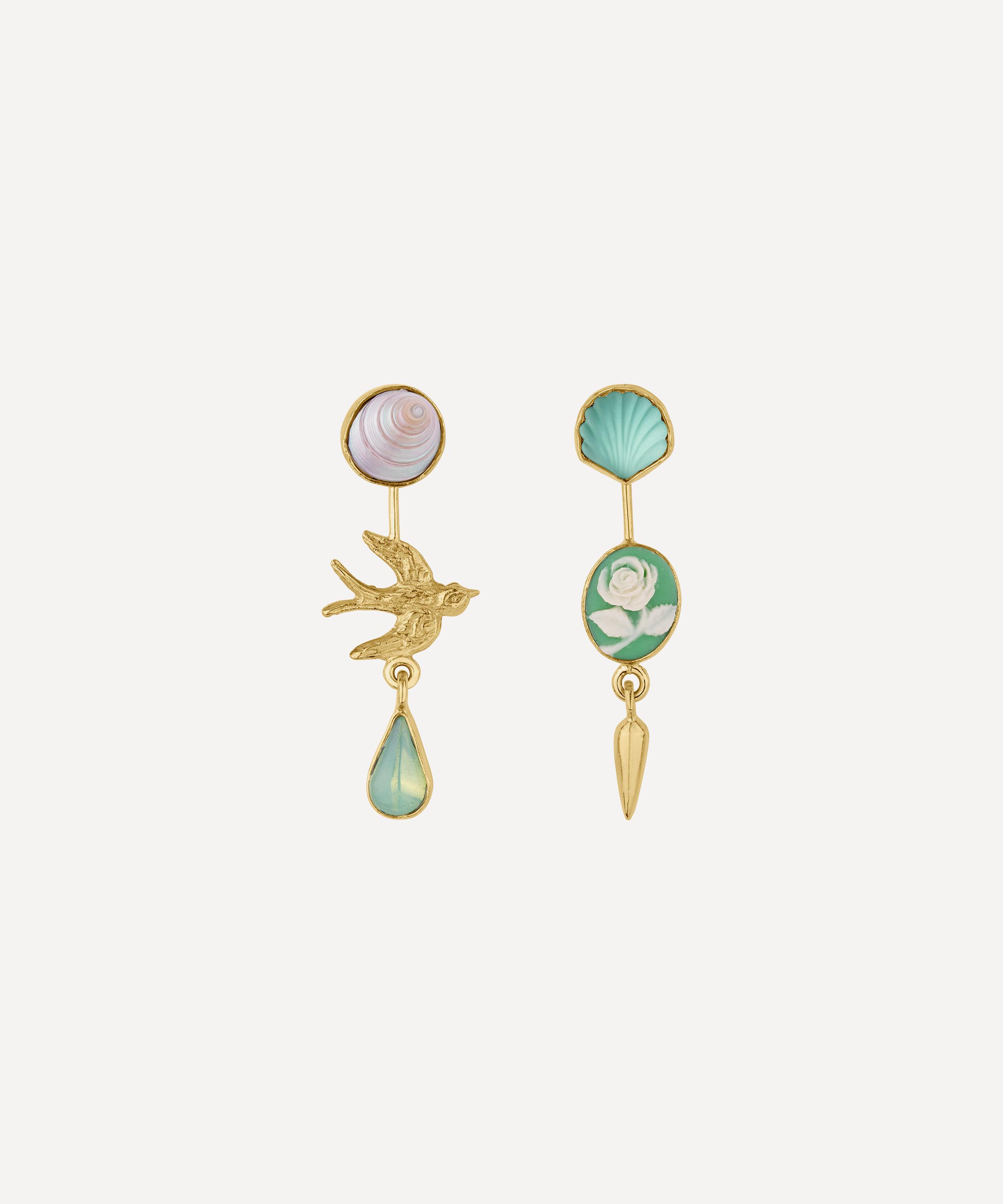 Grainne Morton - 18ct Gold-Plated Double Detachable Victorian Drop Earrings image number 0