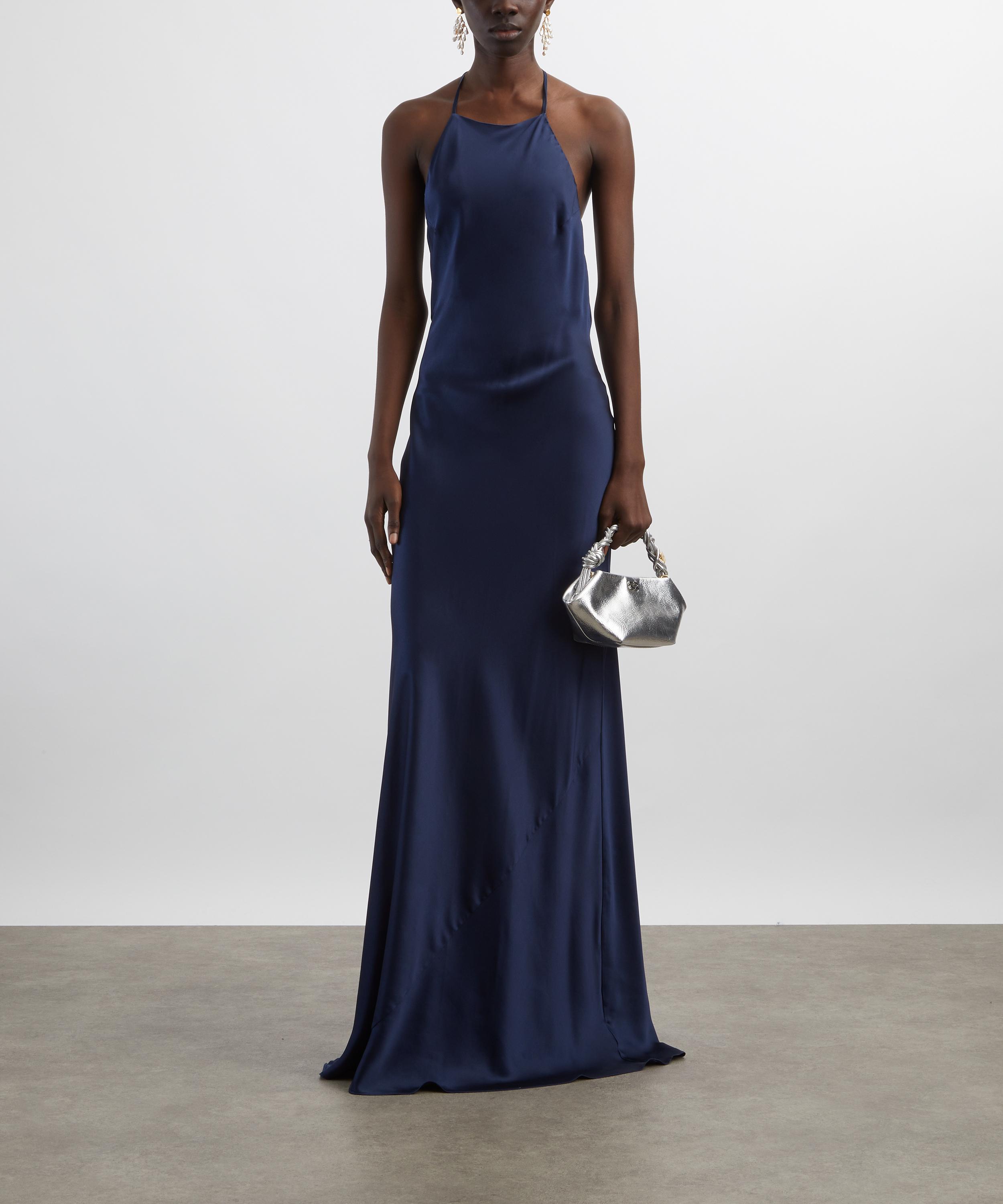 Reformation - Jeanie Navy Silk Maxi Dress  image number 1