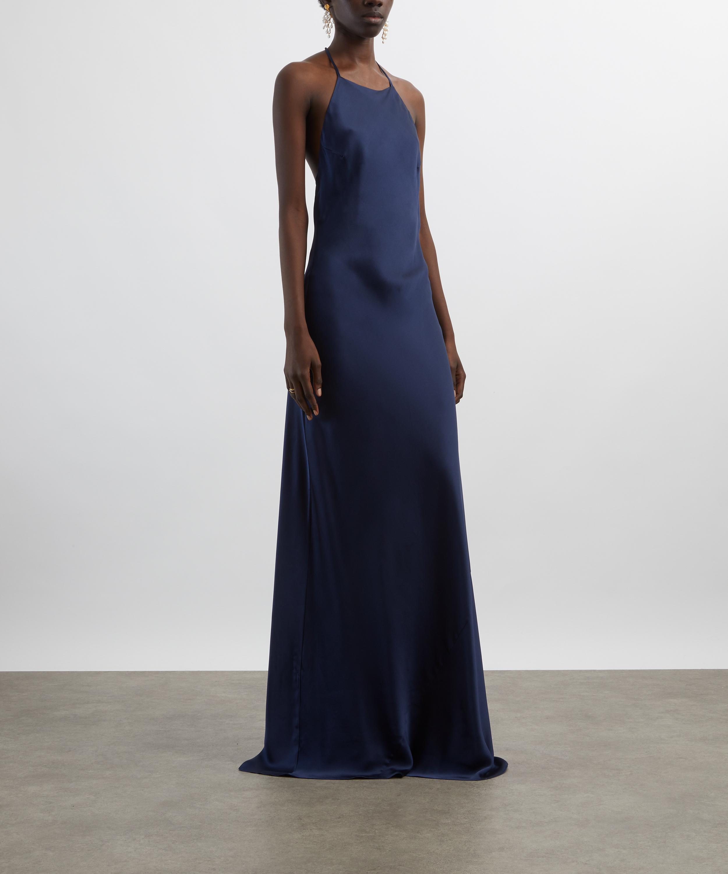 Reformation - Jeanie Navy Silk Maxi Dress  image number 2
