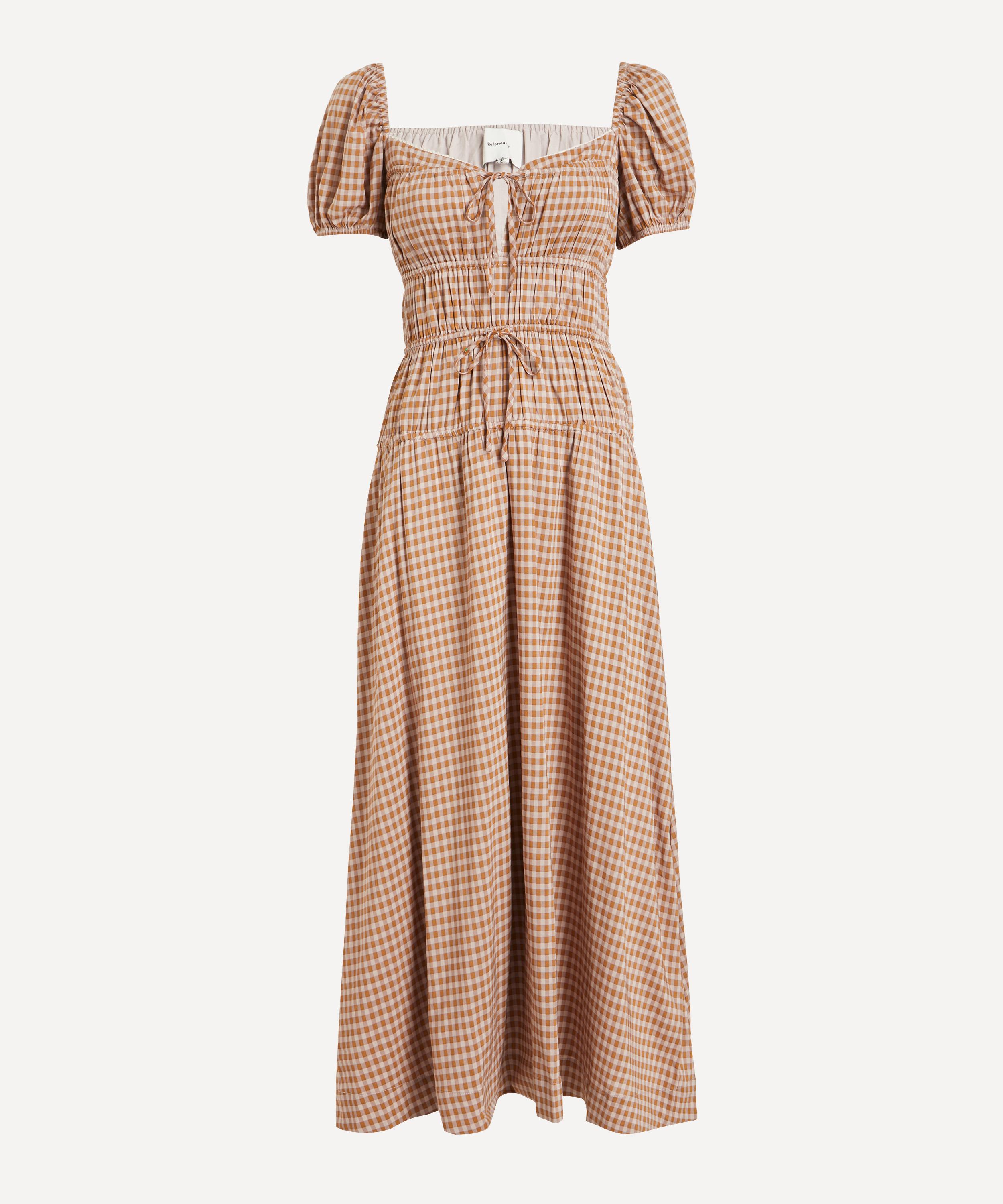 Reformation - Rhett Audrie Check Midi Dress image number 0