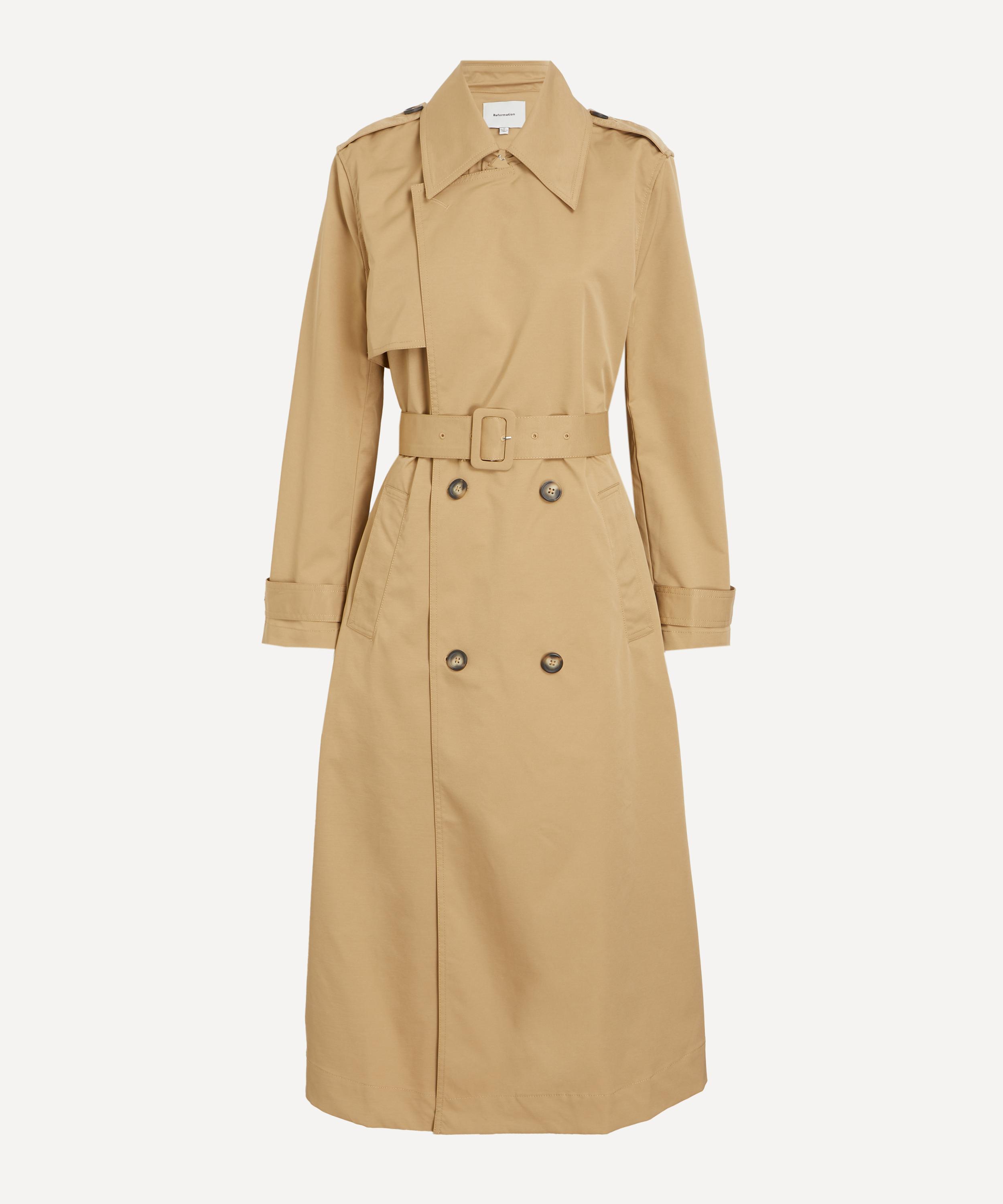 Reformation - Matteo Khaki Trench Coat image number 0