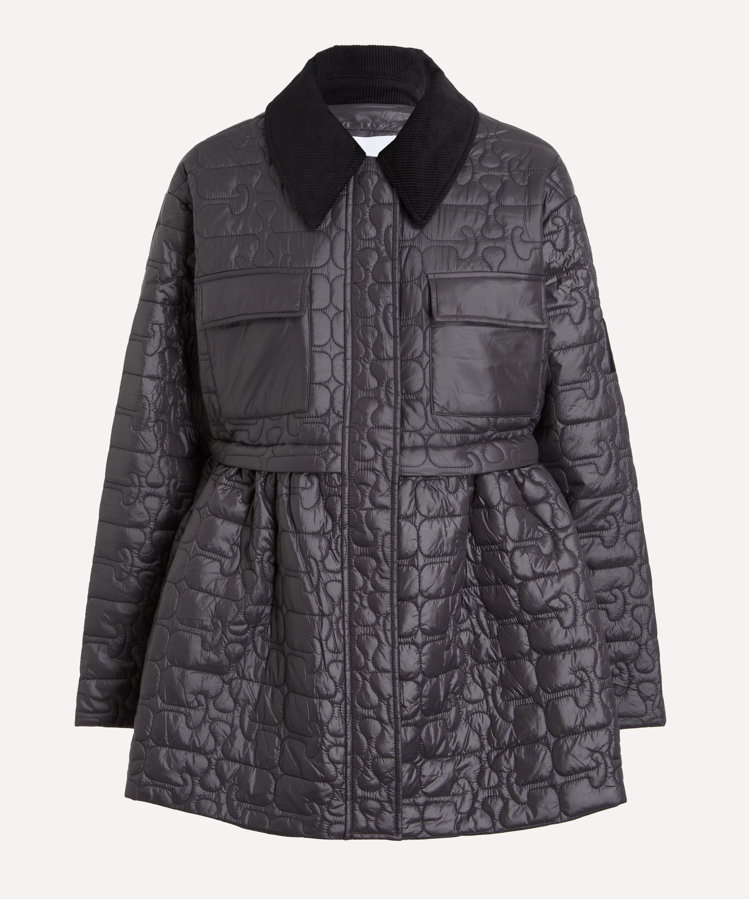 Ganni - Shiny Quilt Midi Flare Jacket