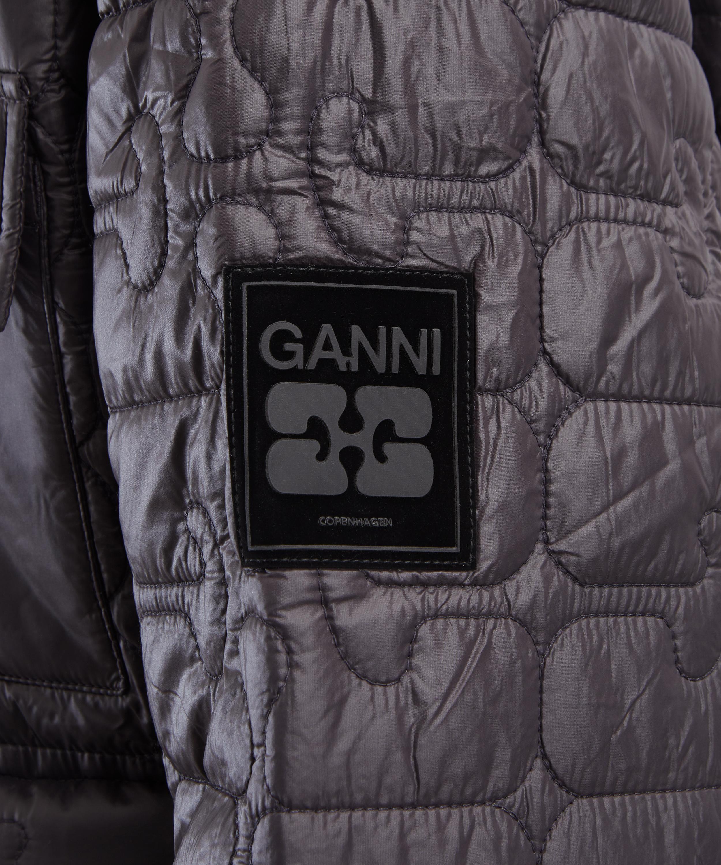 Ganni - Shiny Quilt Midi Flare Jacket image number 4