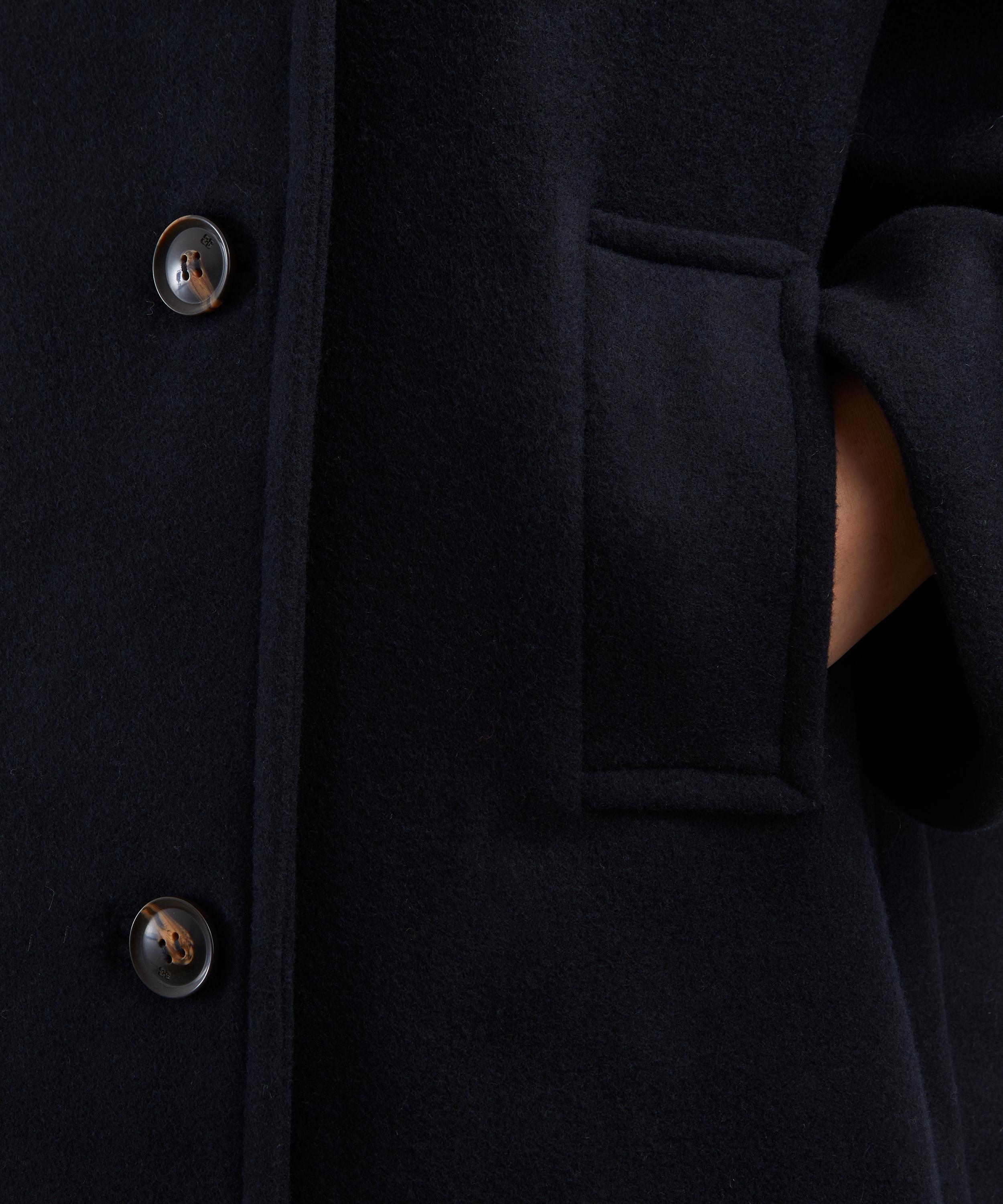 Ganni - Dark Blue Oversized Long Peacoat image number 4
