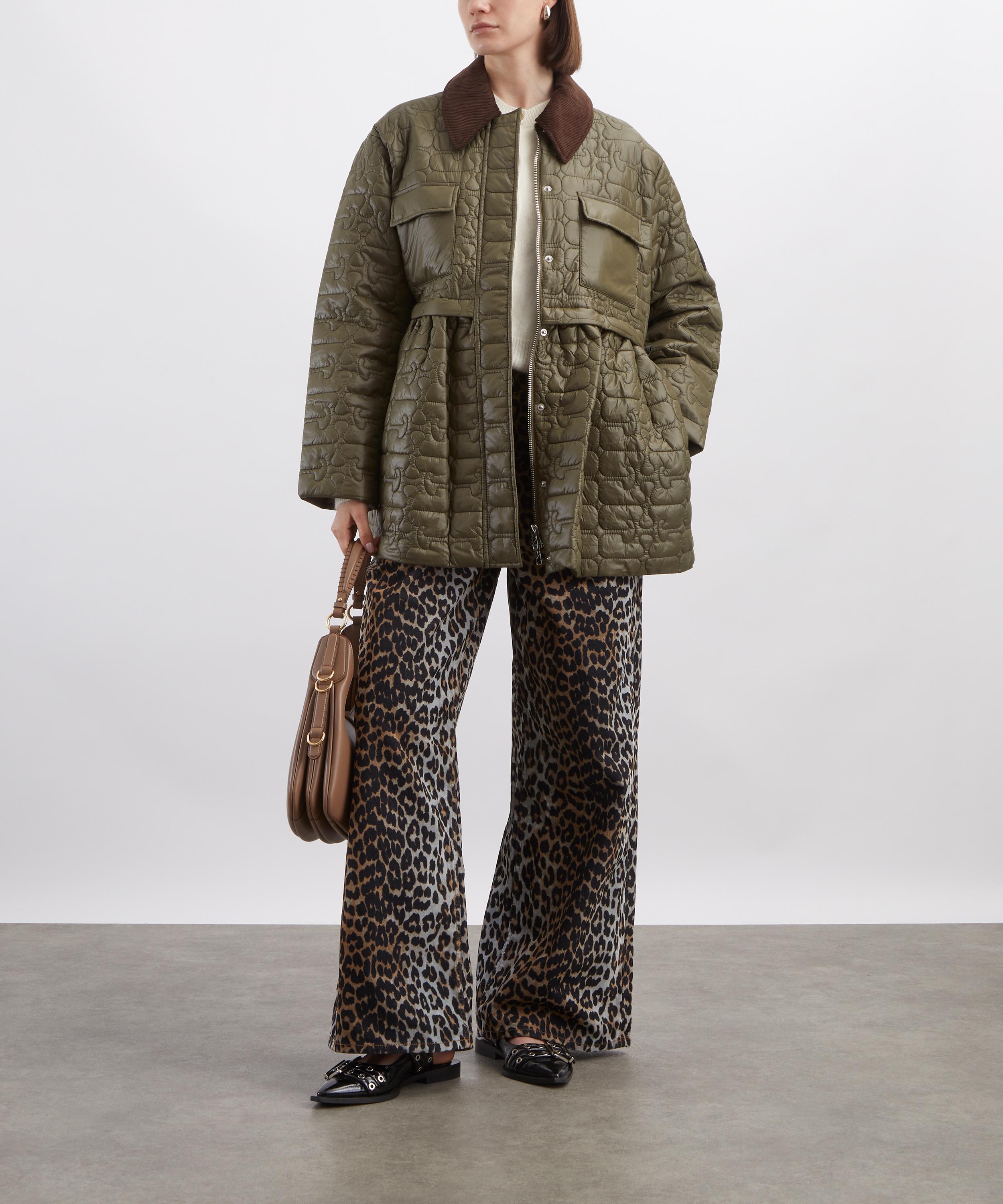 Ganni - Shiny Quilt Midi Flare Jacket image number 1