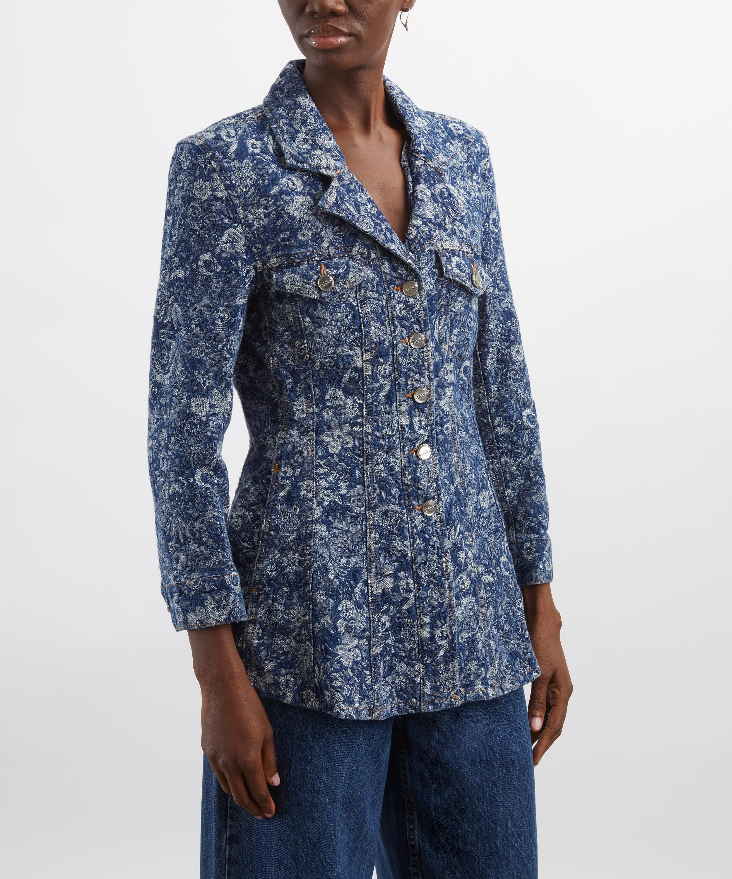 Ganni - Blue Tapestry Blazer image number 2