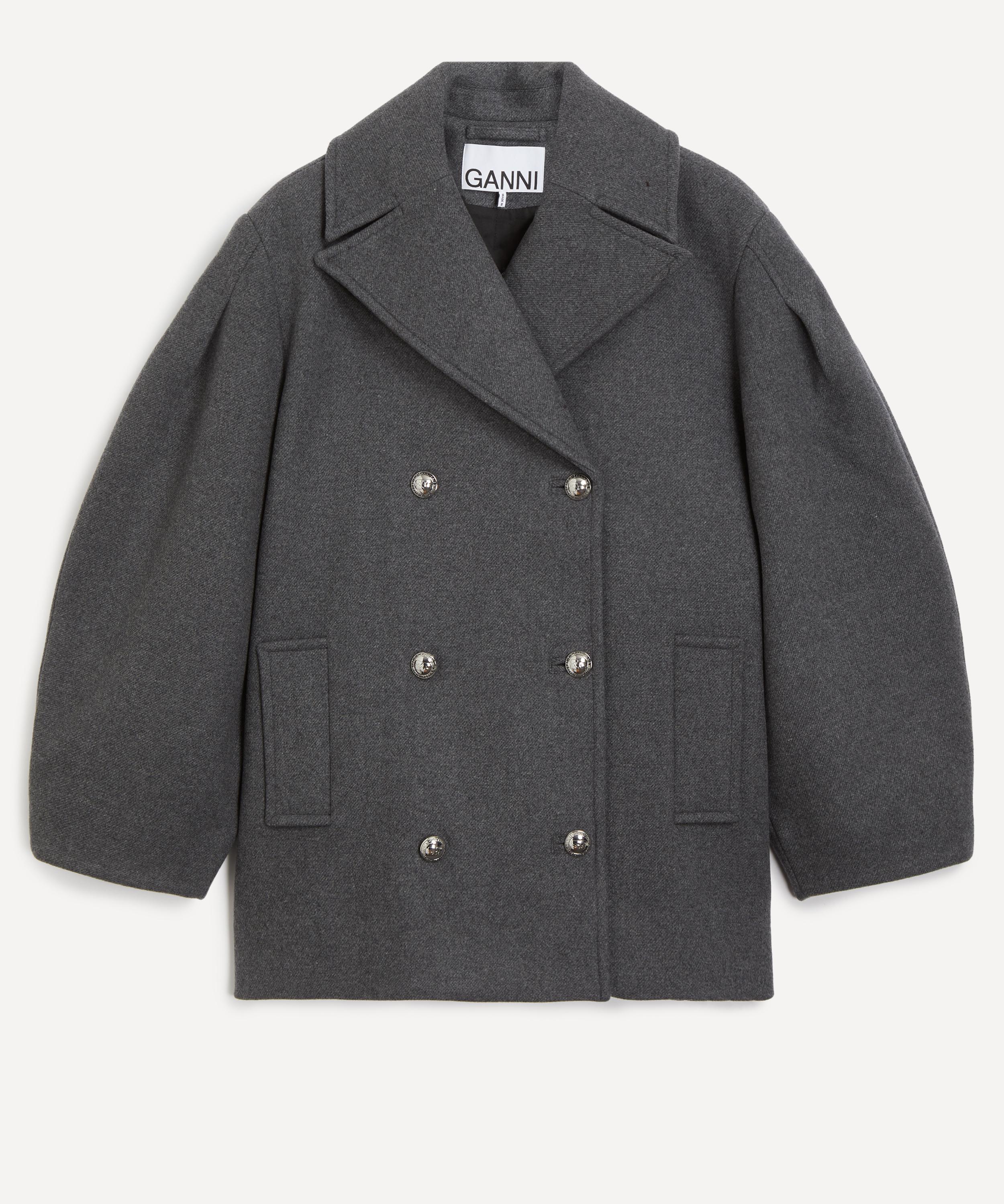 Ganni - Oversized Midi Peacoat image number 0
