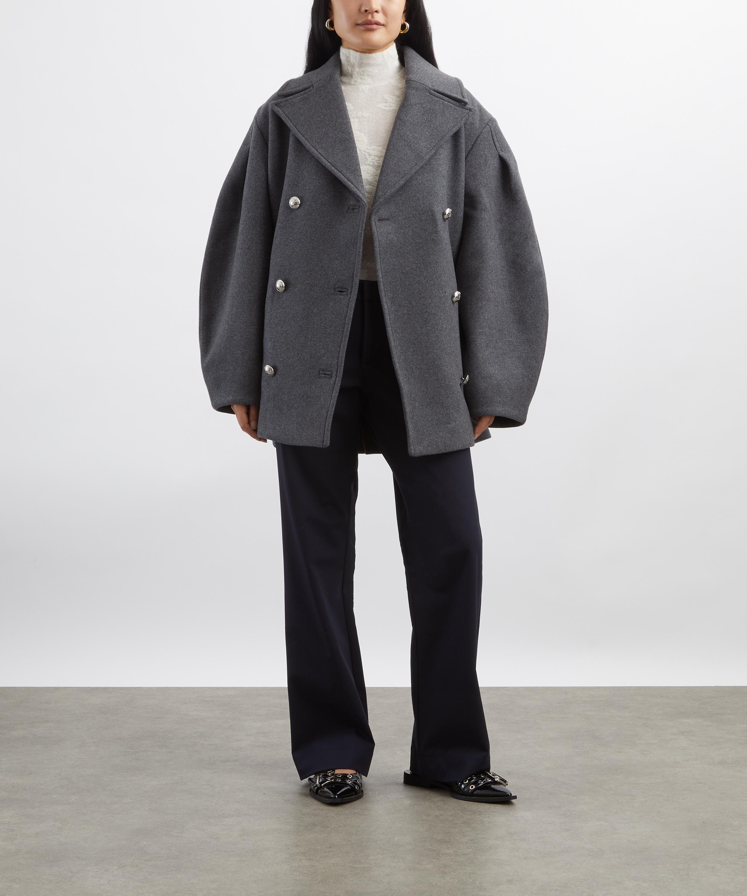 Ganni - Oversized Midi Peacoat image number 1