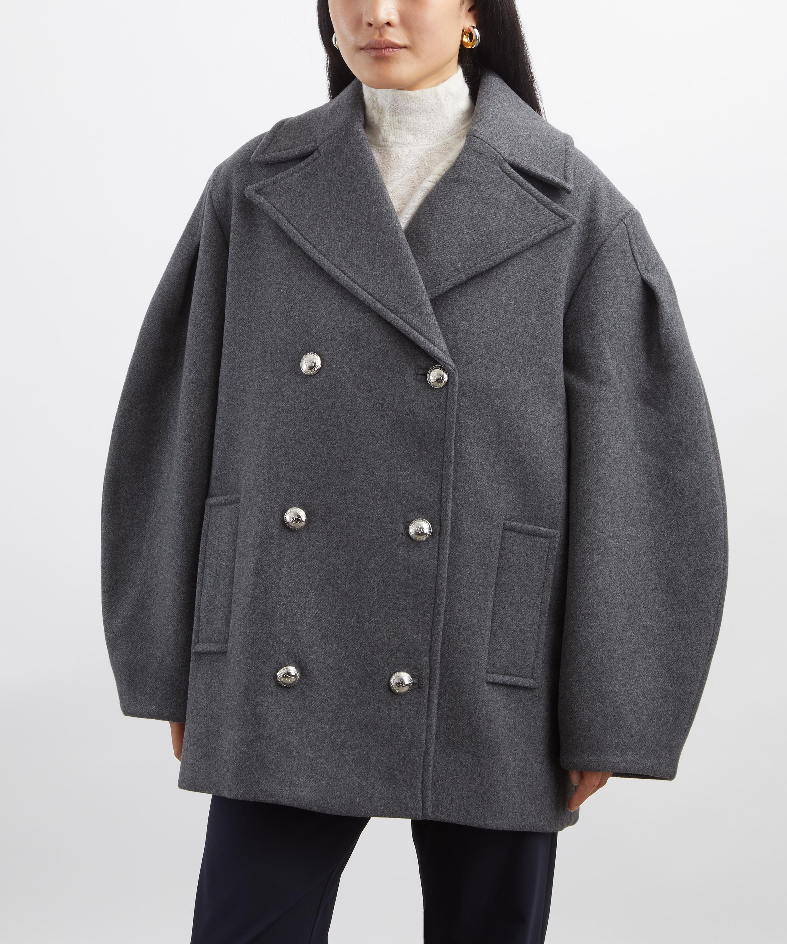 Ganni - Oversized Midi Peacoat image number 2