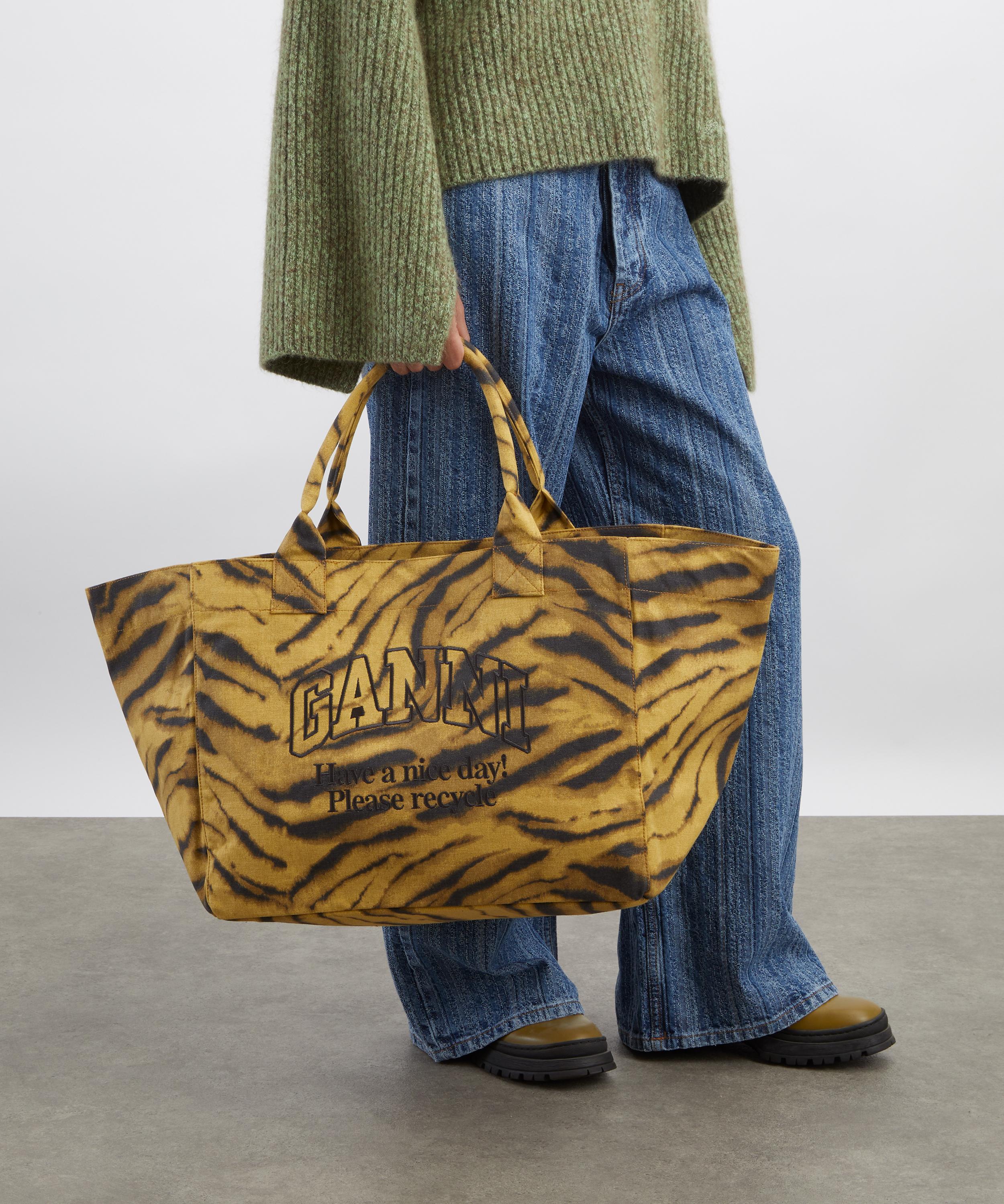 Ganni - Zebra Print XXL Shopper Tote image number 1