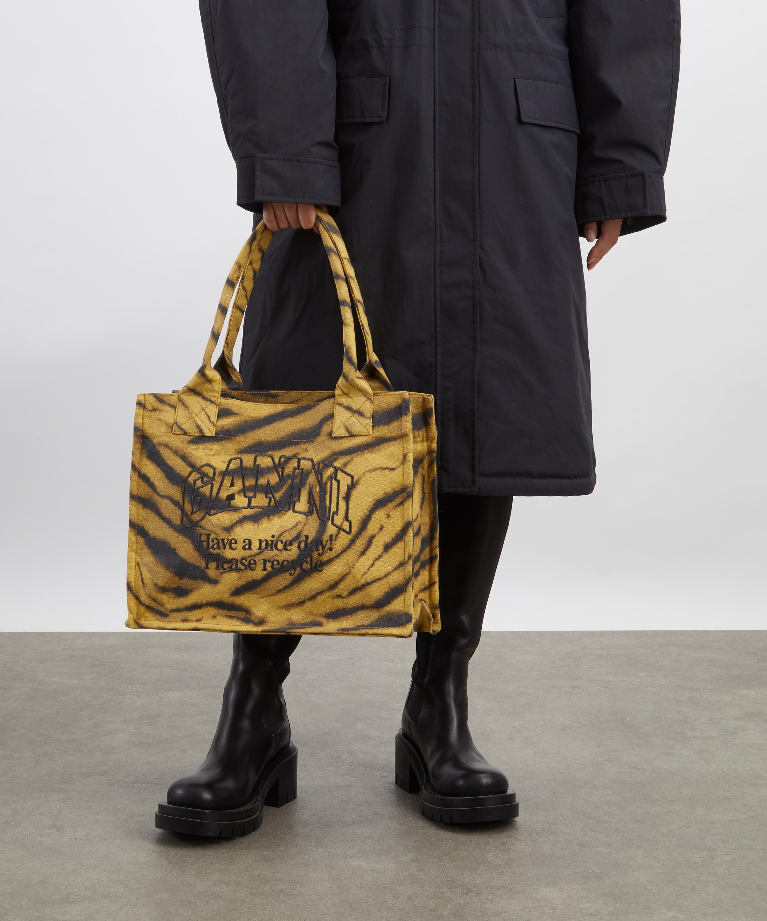 Ganni - Zebra Print Large Shopper Tote image number 1