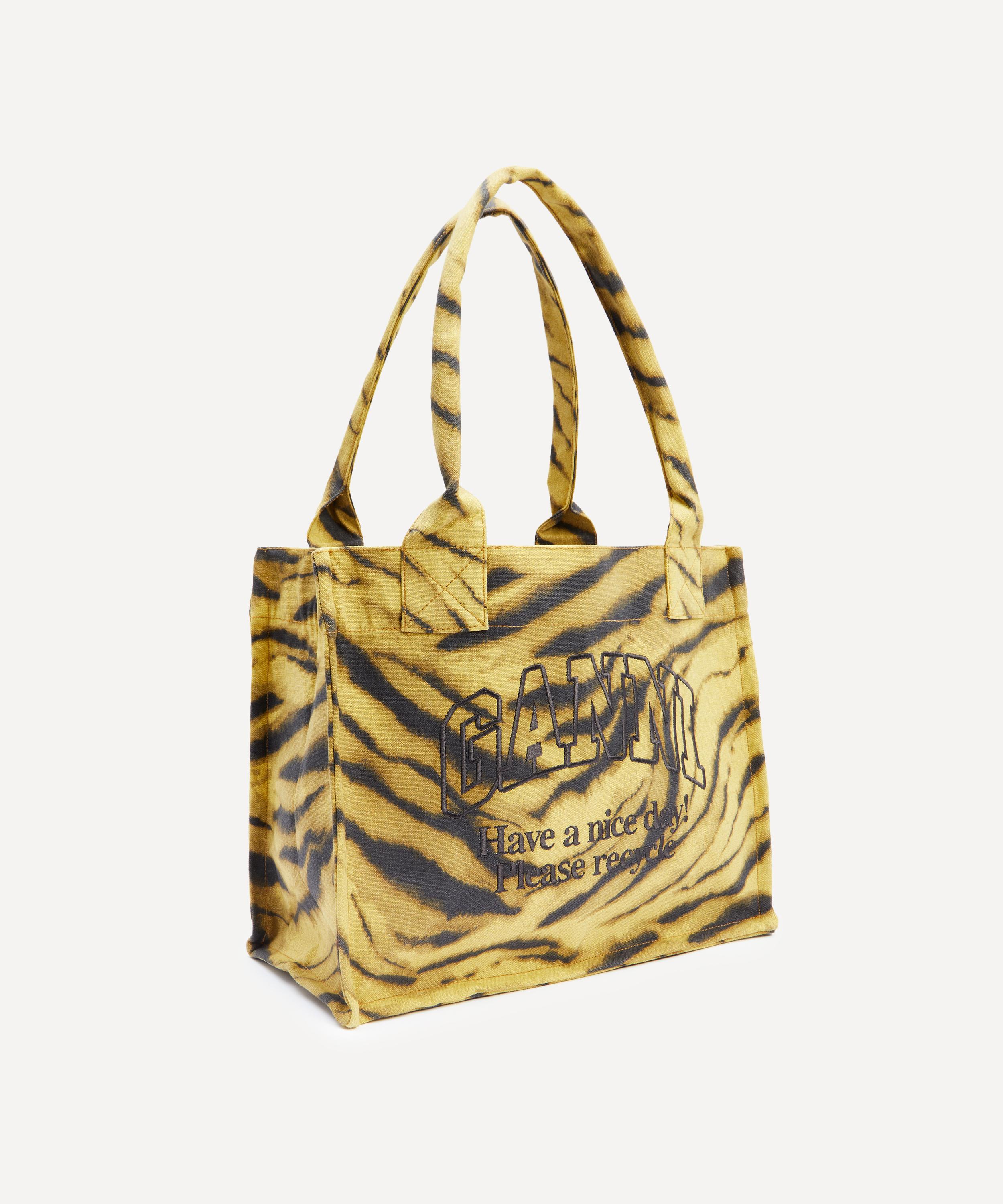 Ganni - Zebra Print Large Shopper Tote image number 2