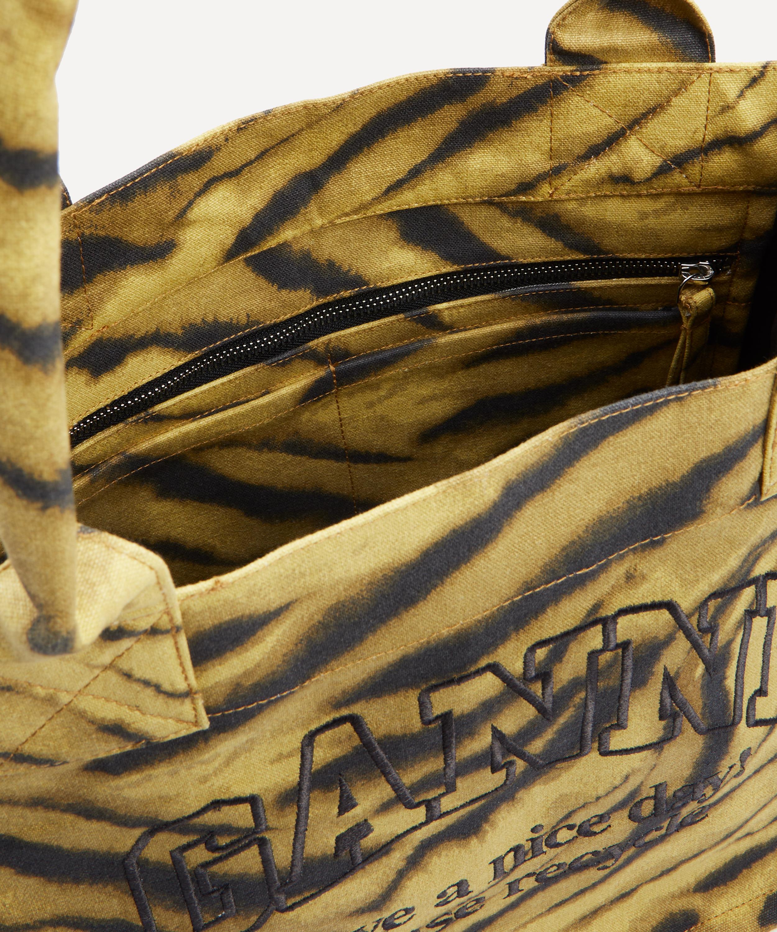 Ganni - Zebra Print Large Shopper Tote image number 5