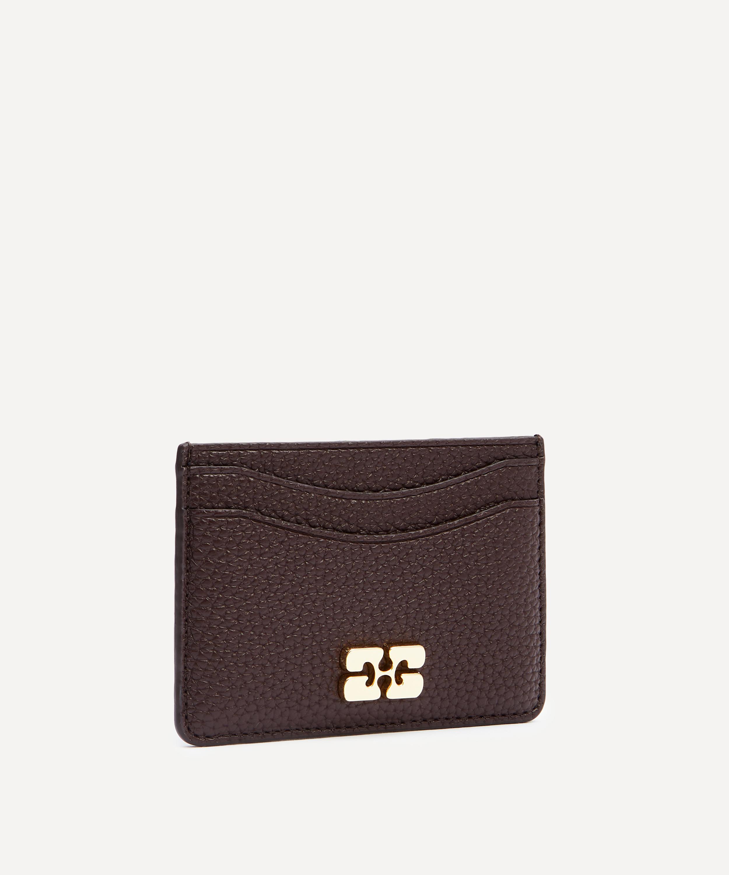 Ganni - Brown Bou Grained Cardholder image number 1